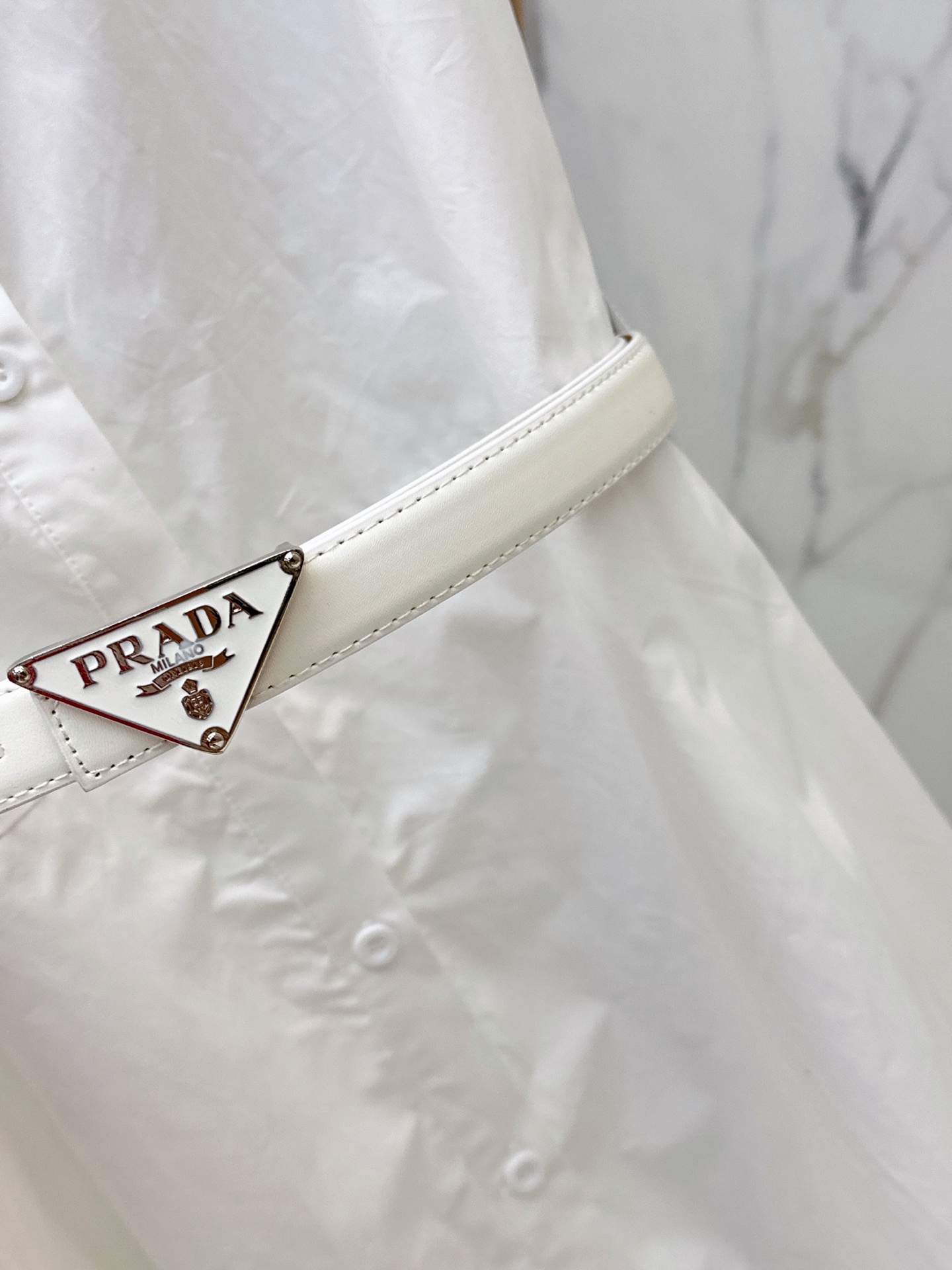 Pra 26ss sleeveless belted shirt dress