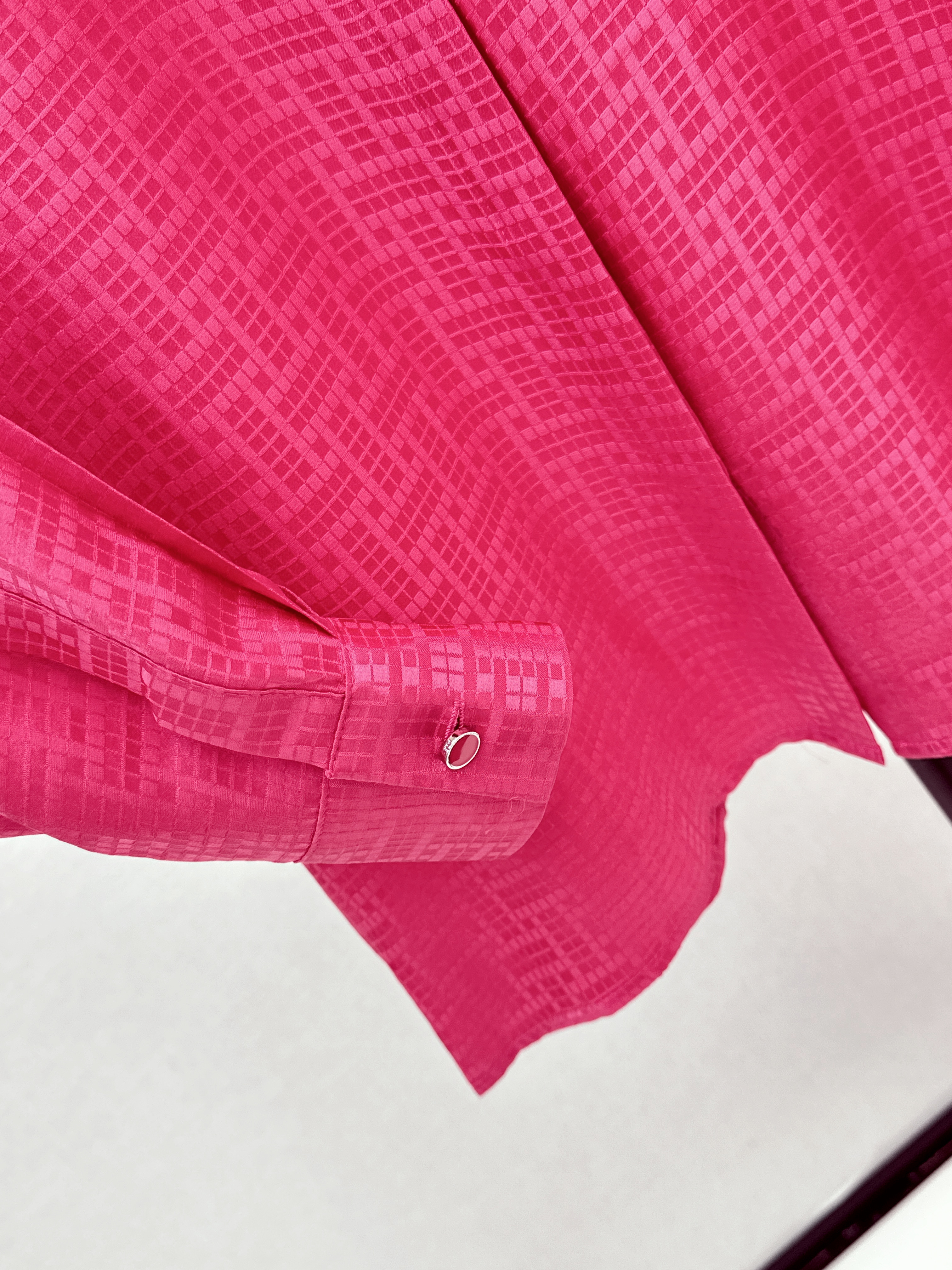 Her 26ss jacquard silk shirt