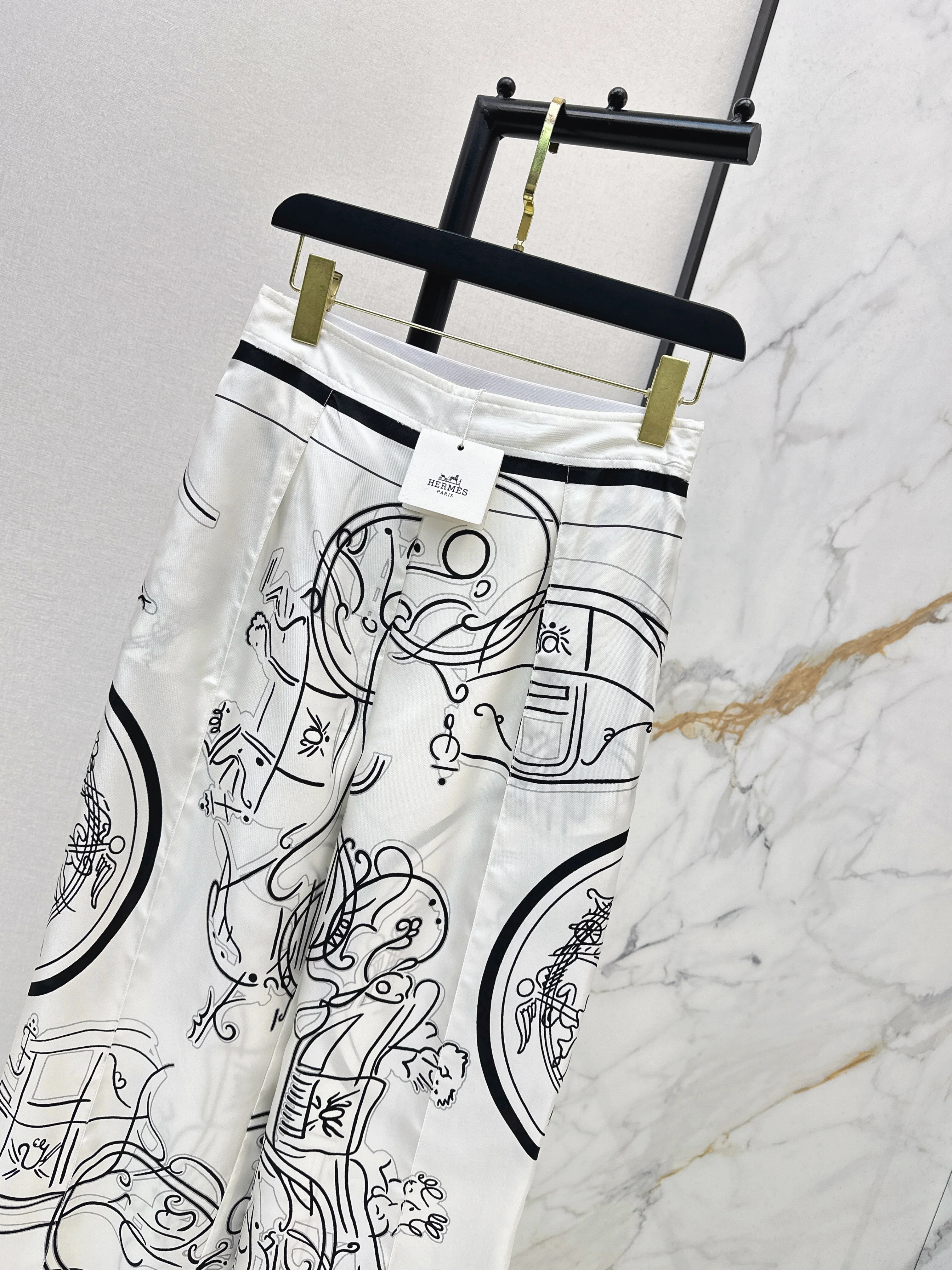 Herm 26ss print wide-leg pants