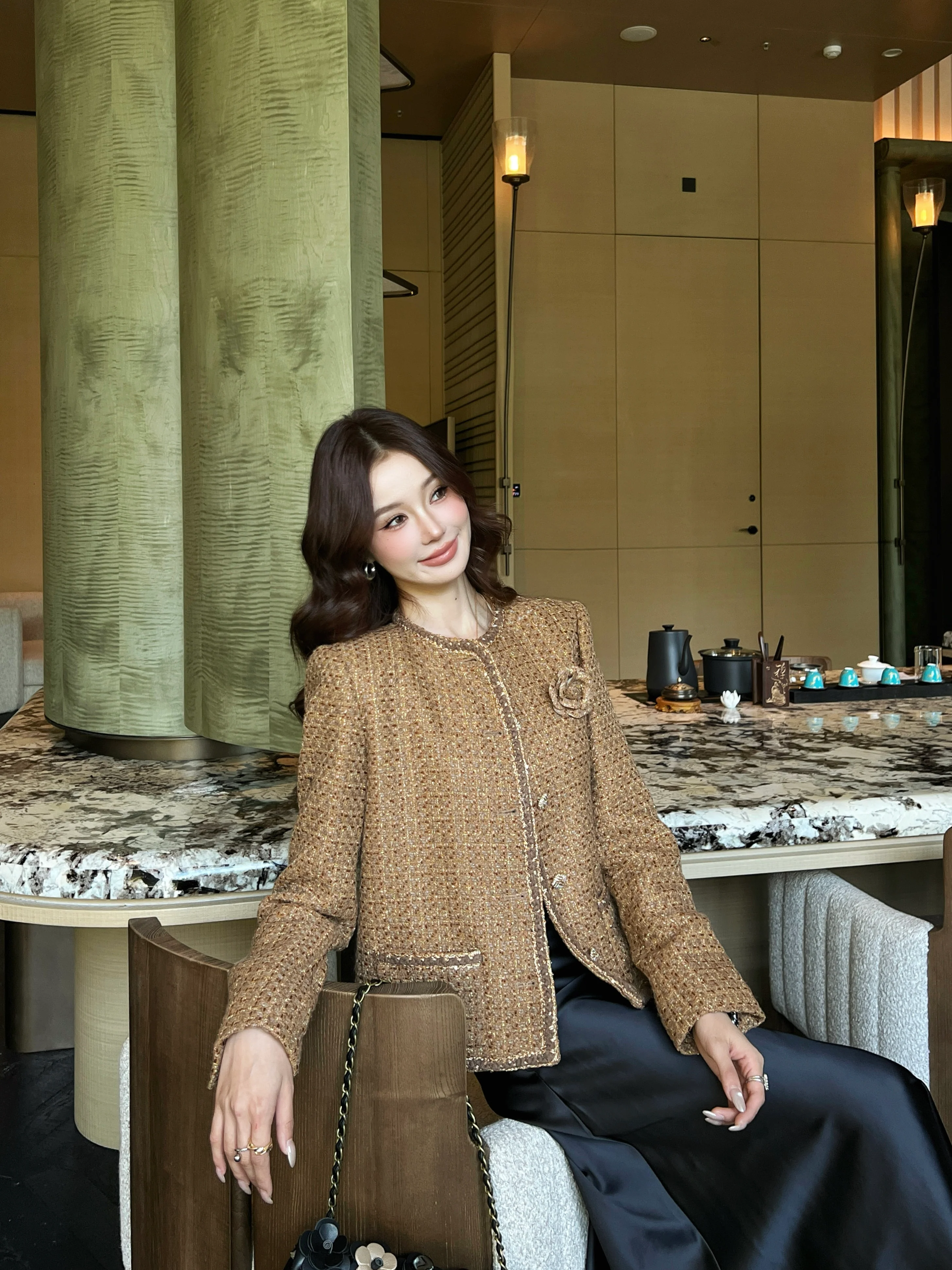 Chan 26ss woven tweed jacket