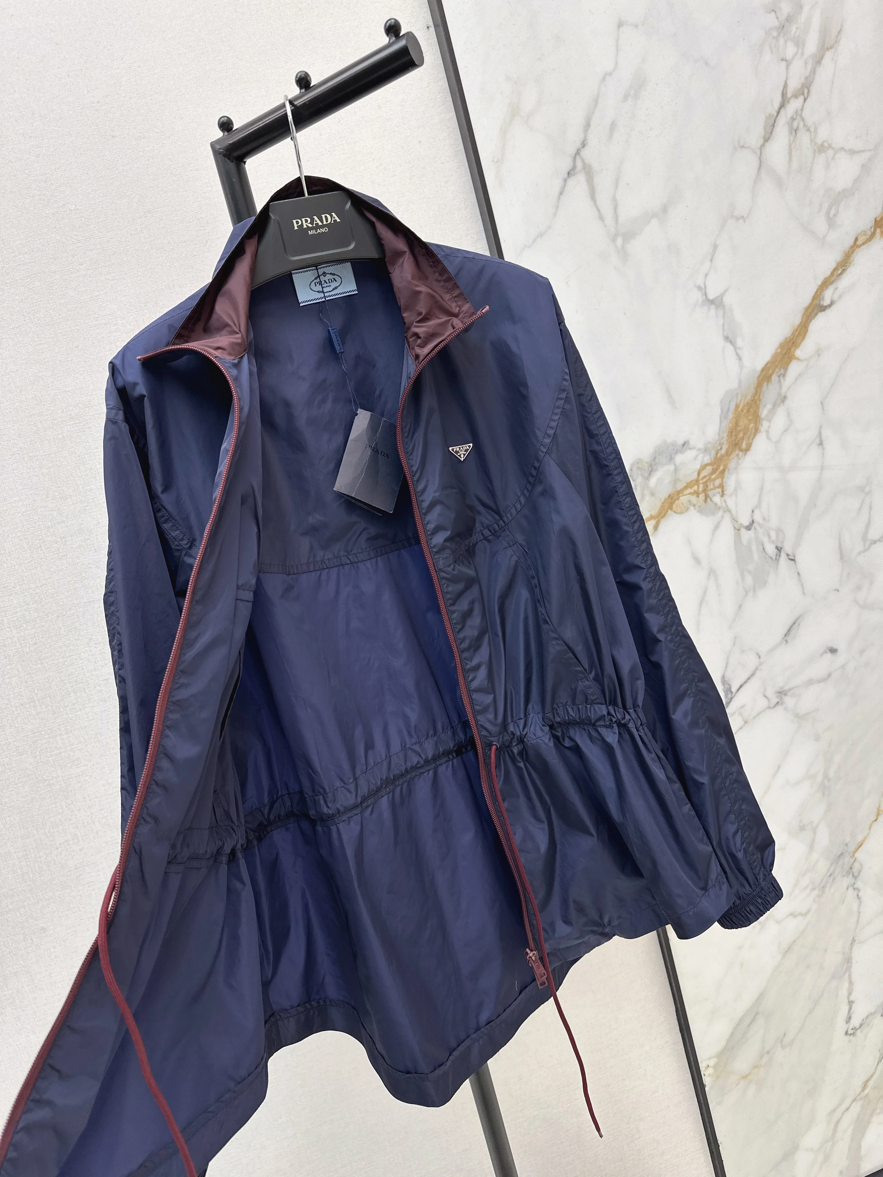 Prad 26ss drawstring trench coats