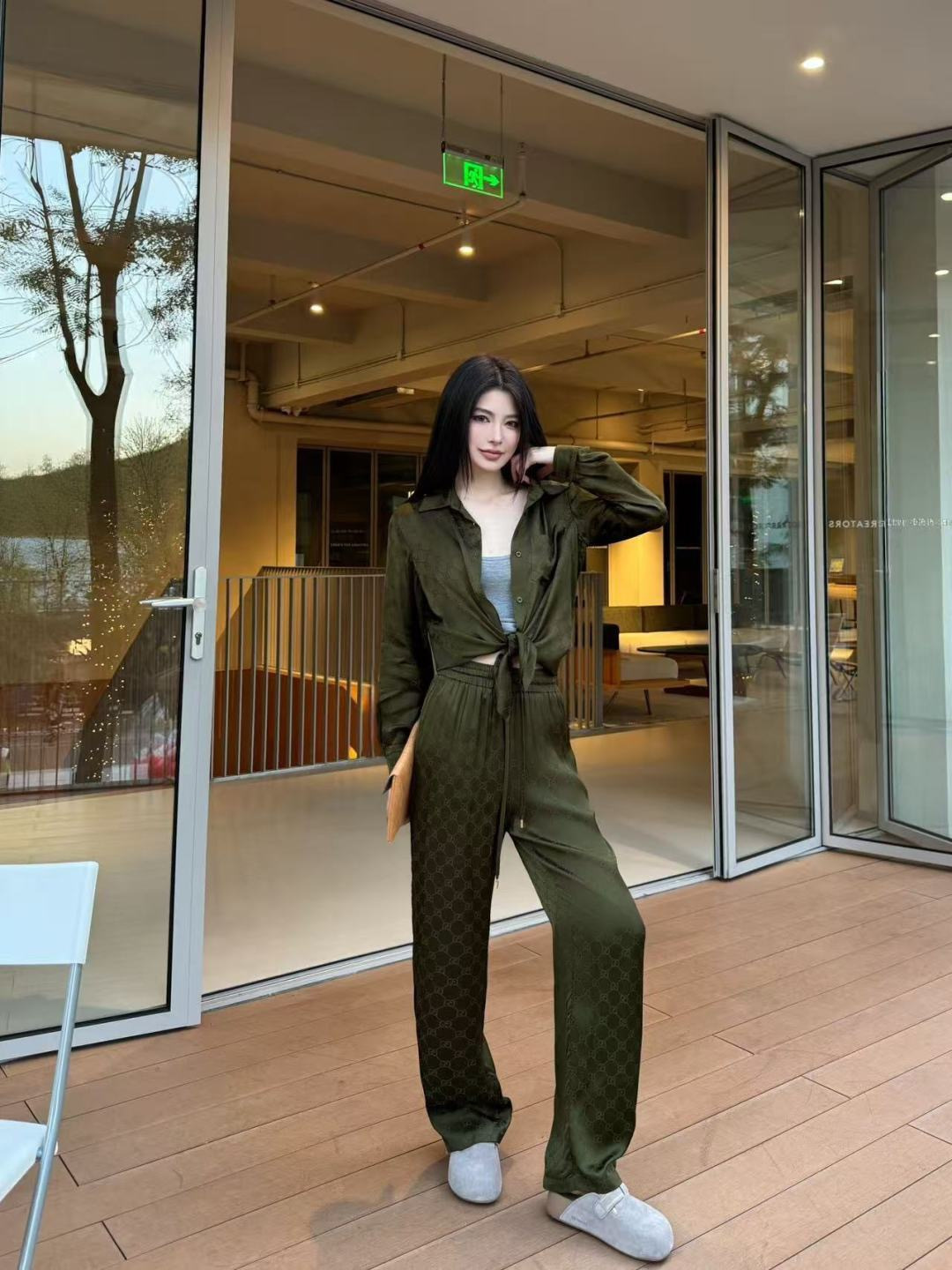 Guc 26ss jacquard casual outfit sets