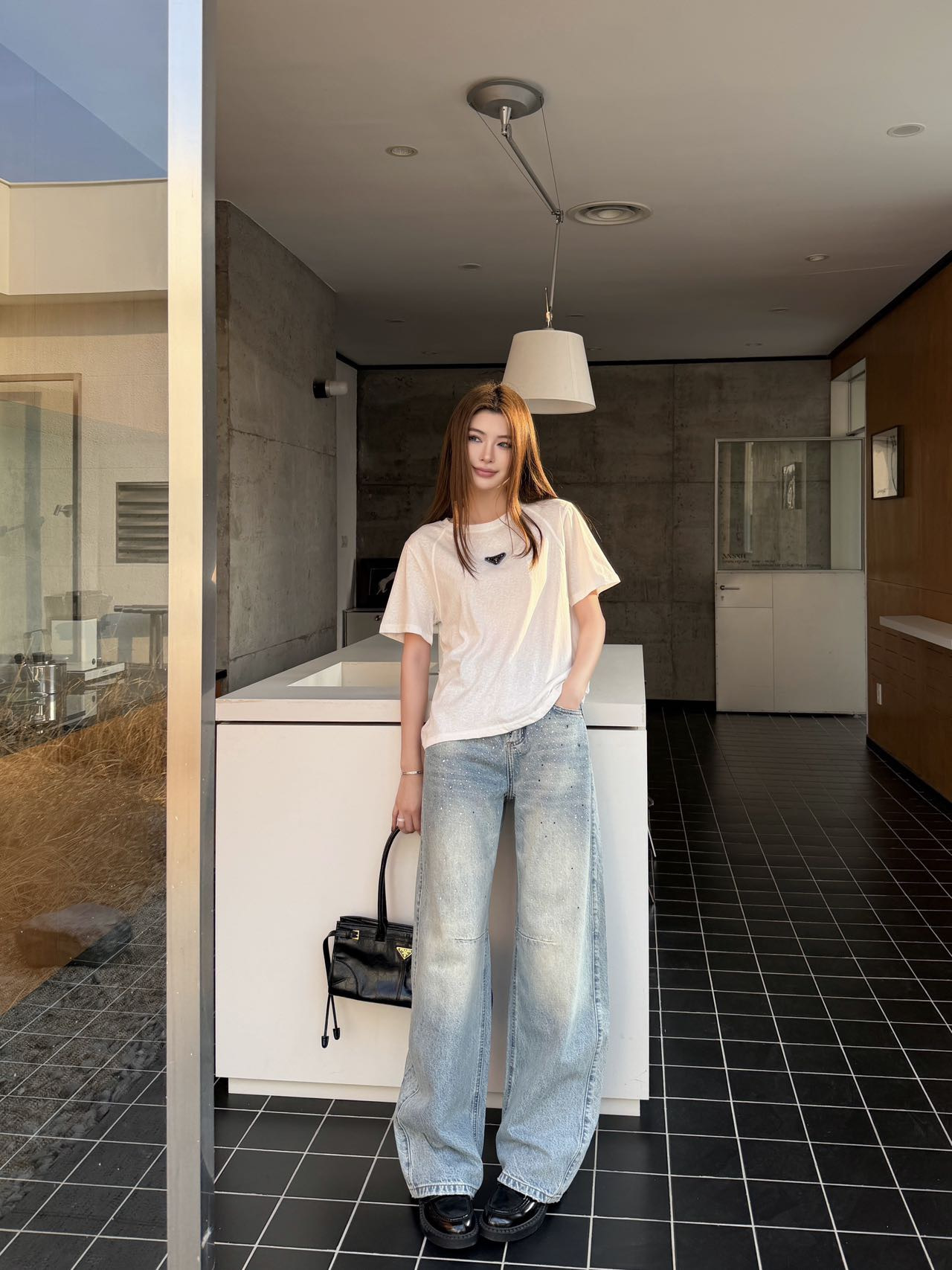 Celi 26ss rhinestone jeans