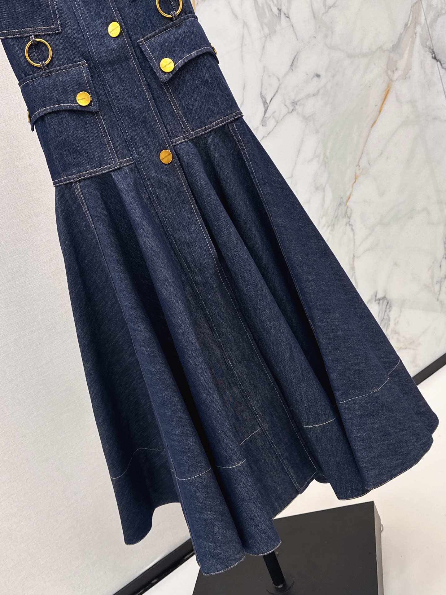 Zimm 26ss denim slip dress