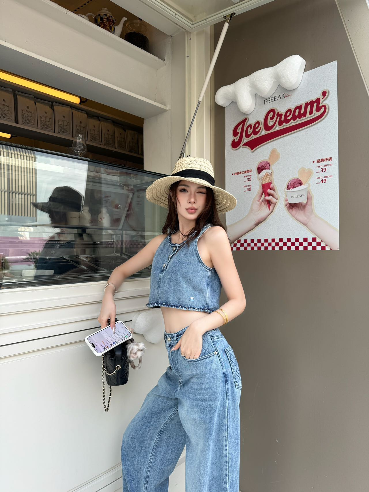 Chan 26ss denim vest