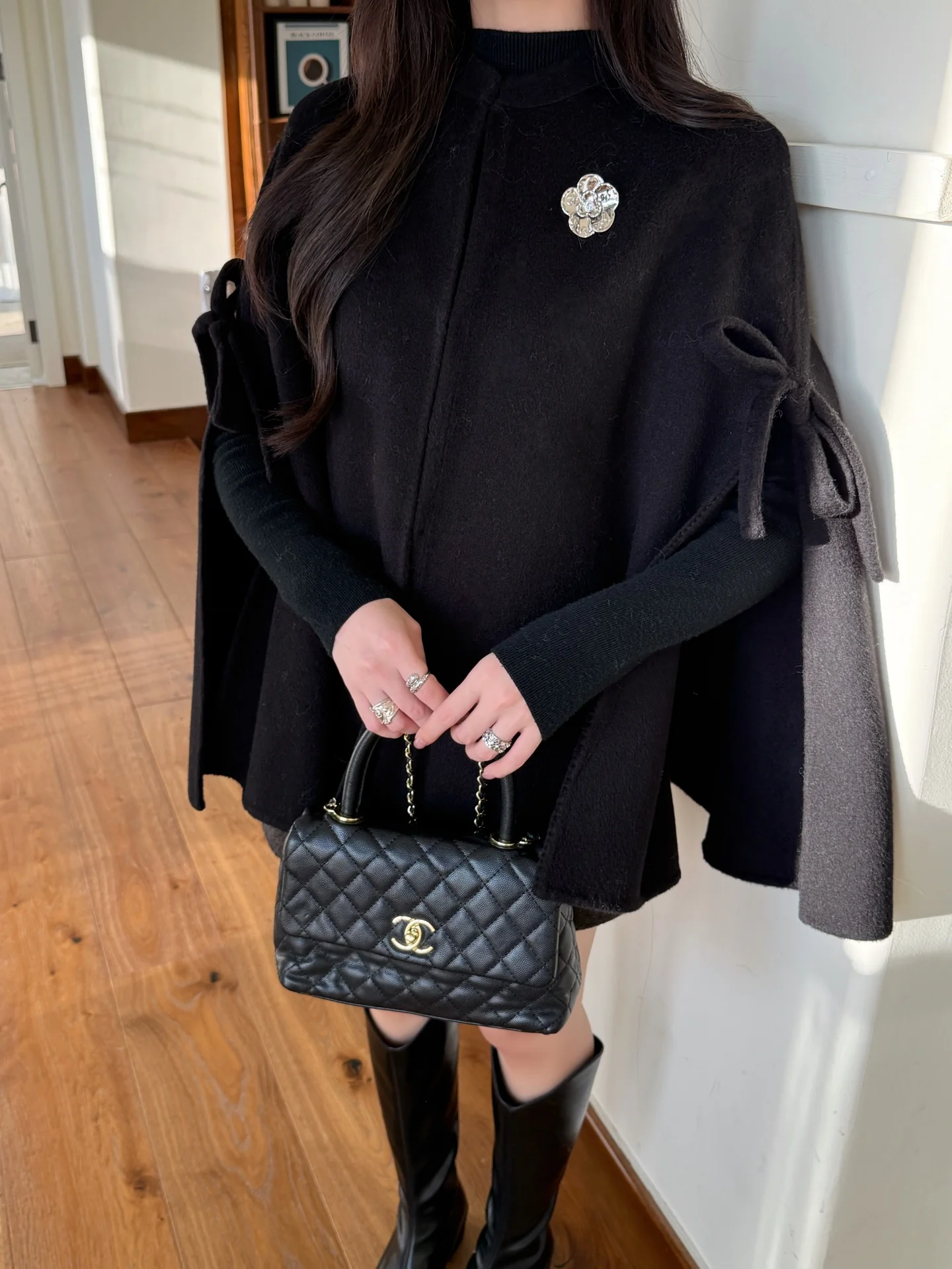 Chan 25fw wool cape coats