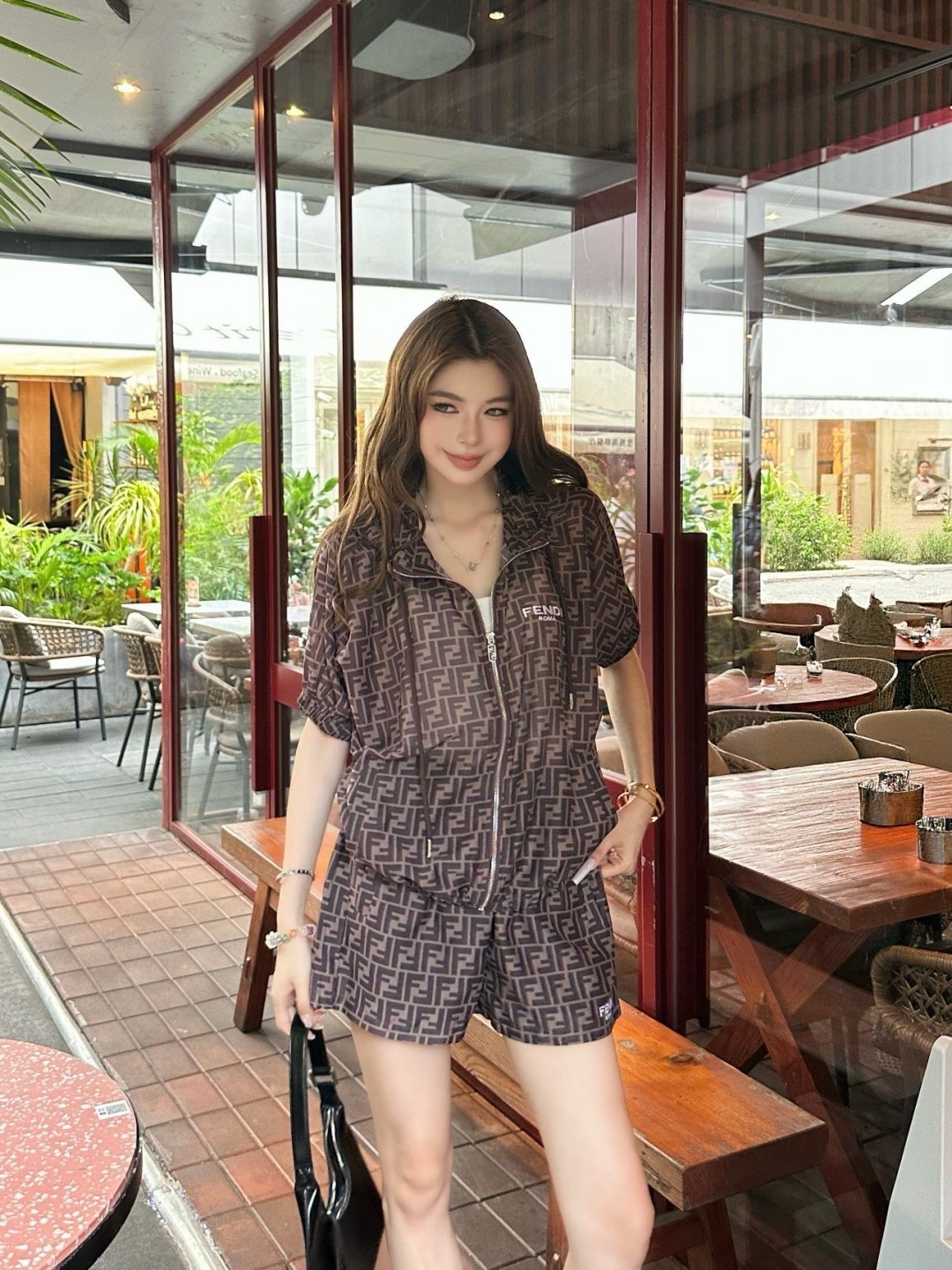 Loui 26ss casual print suit