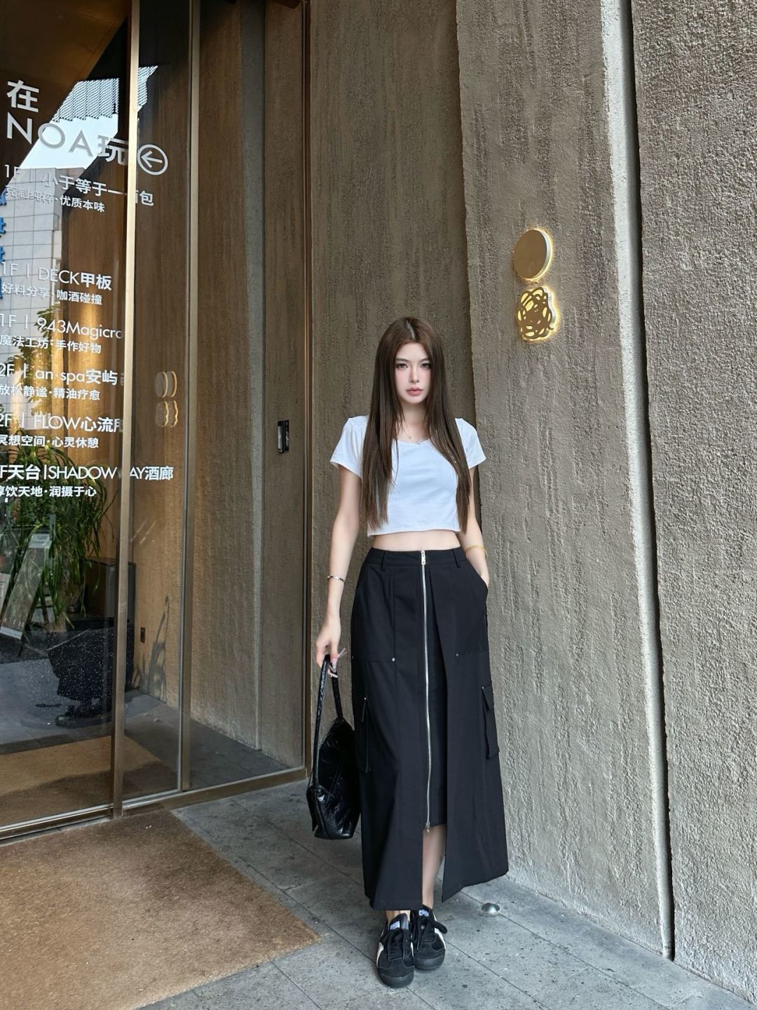 Pra 26ss zip-up skirt