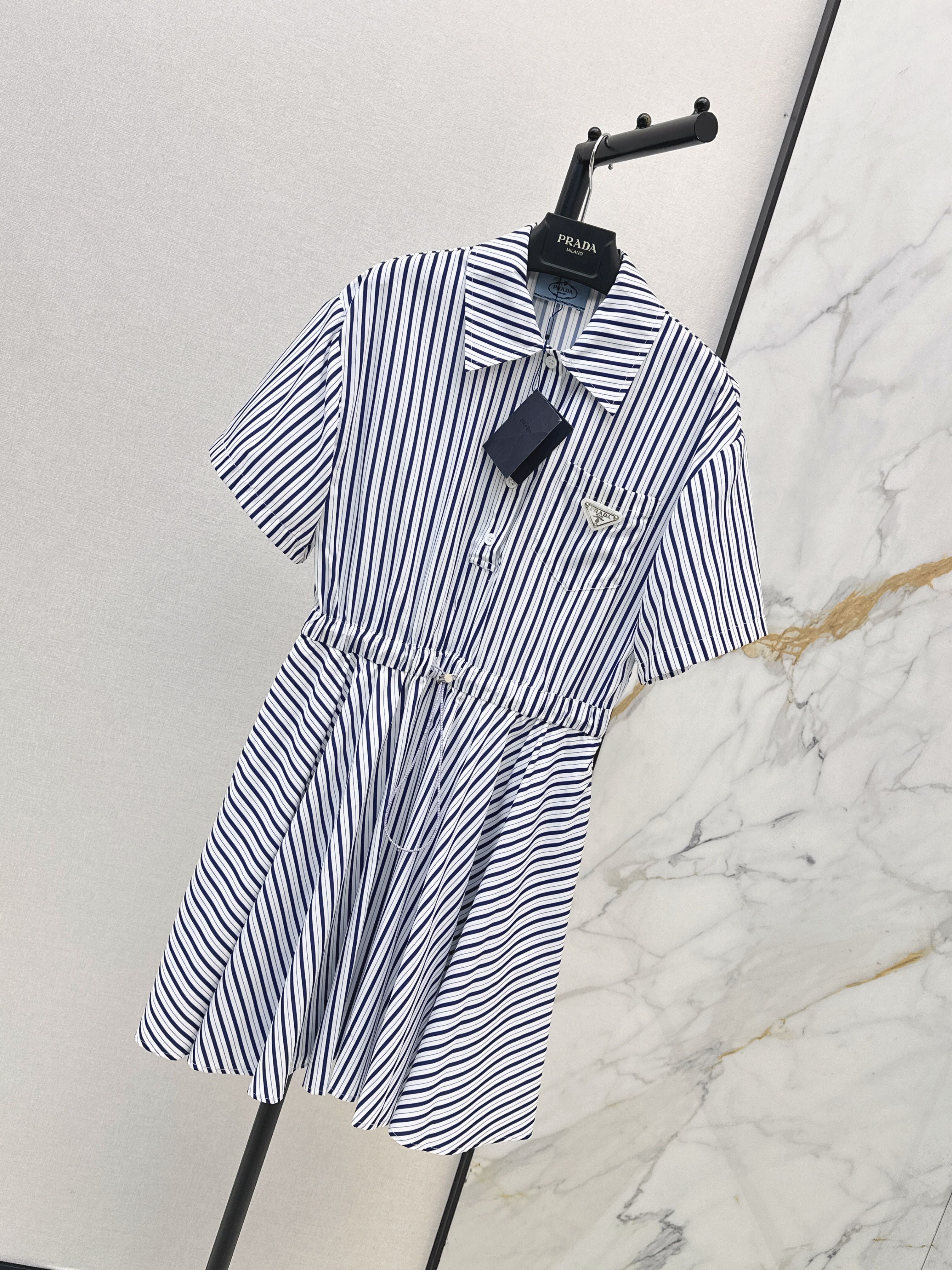 Pra 26ss stripe shirt dress