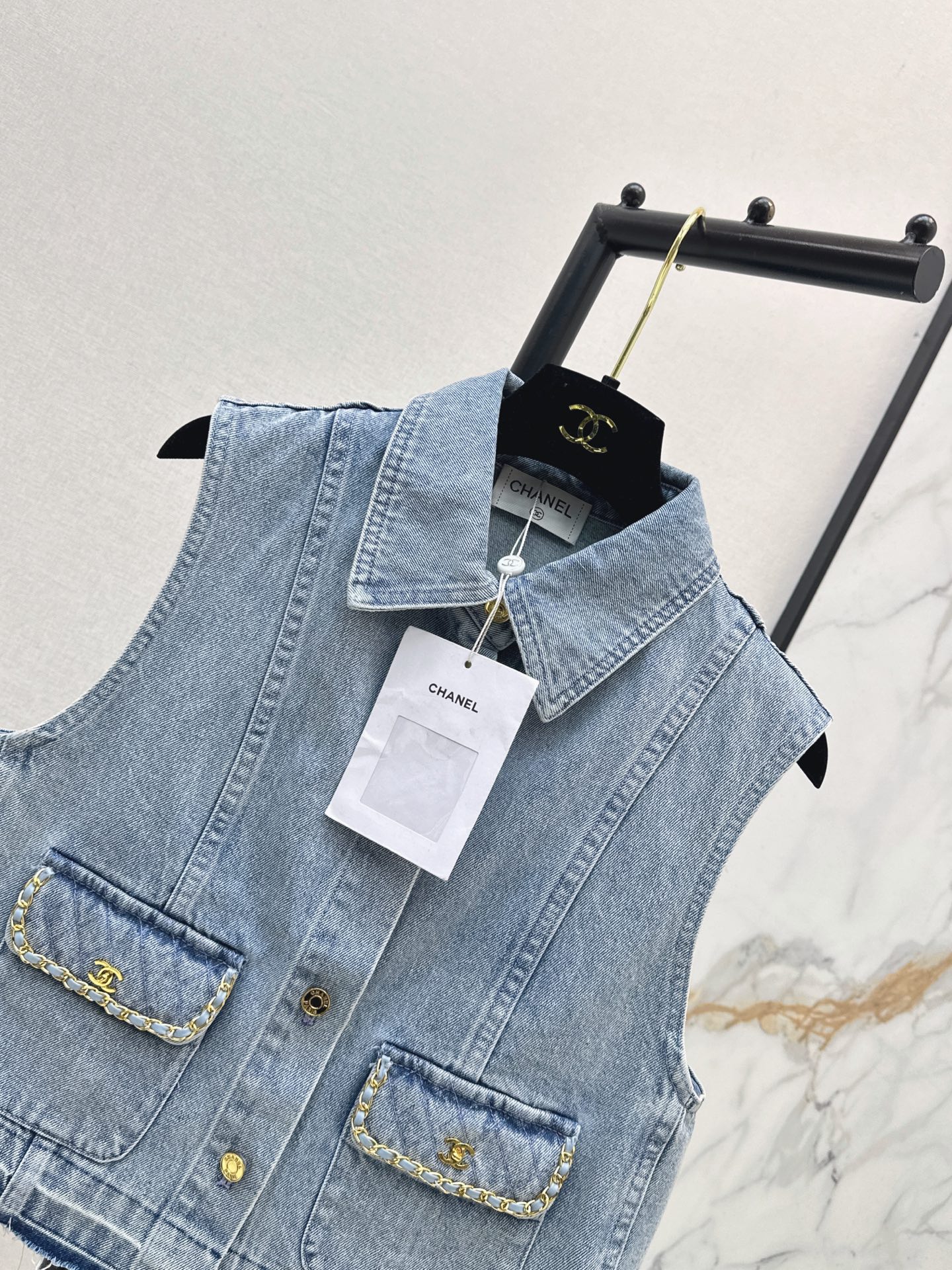 Chan 26ss denim vest jacket