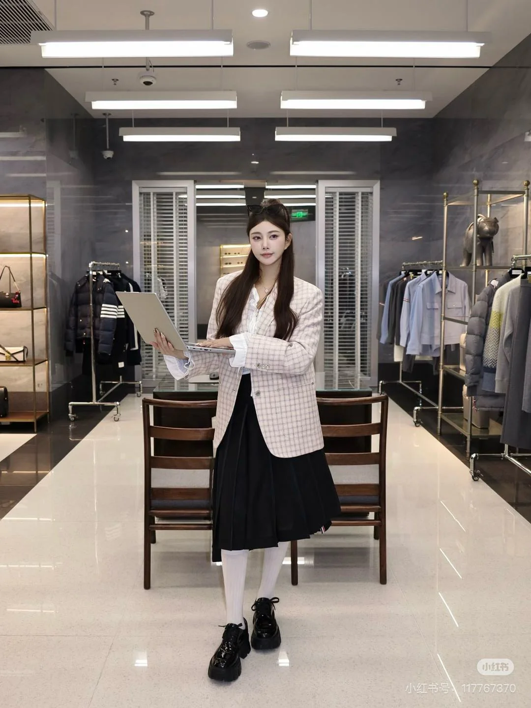 Thom 25fw tweed blazer