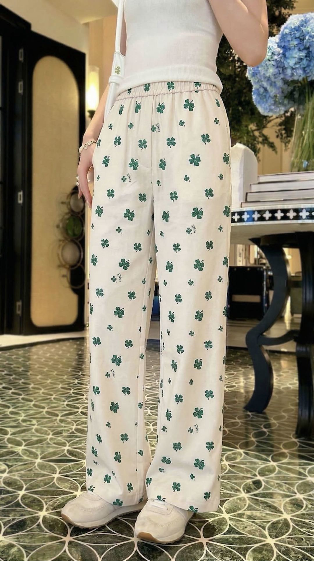 CD 26ss print straight pants