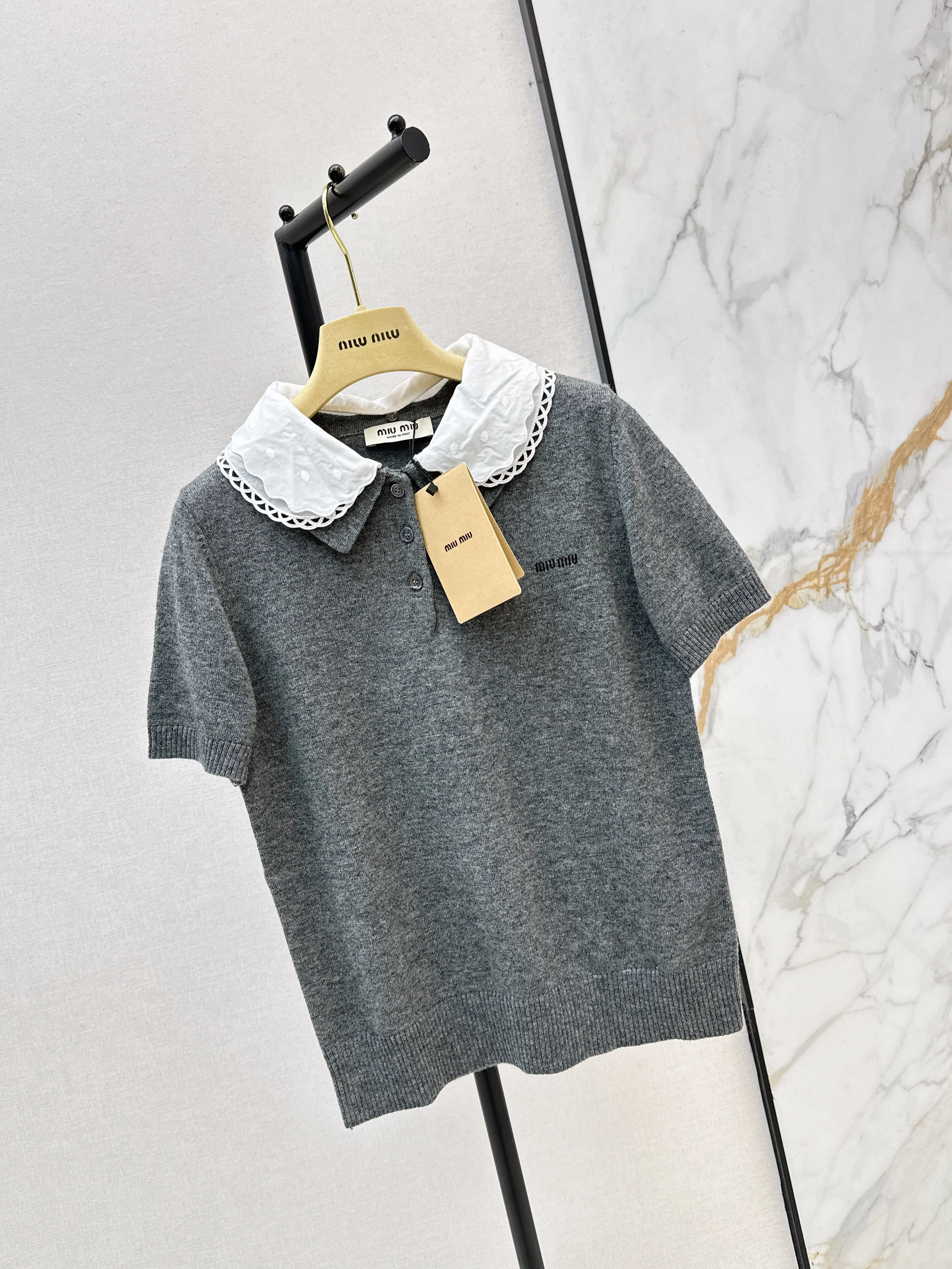 Miu 26ss wool polo shirts