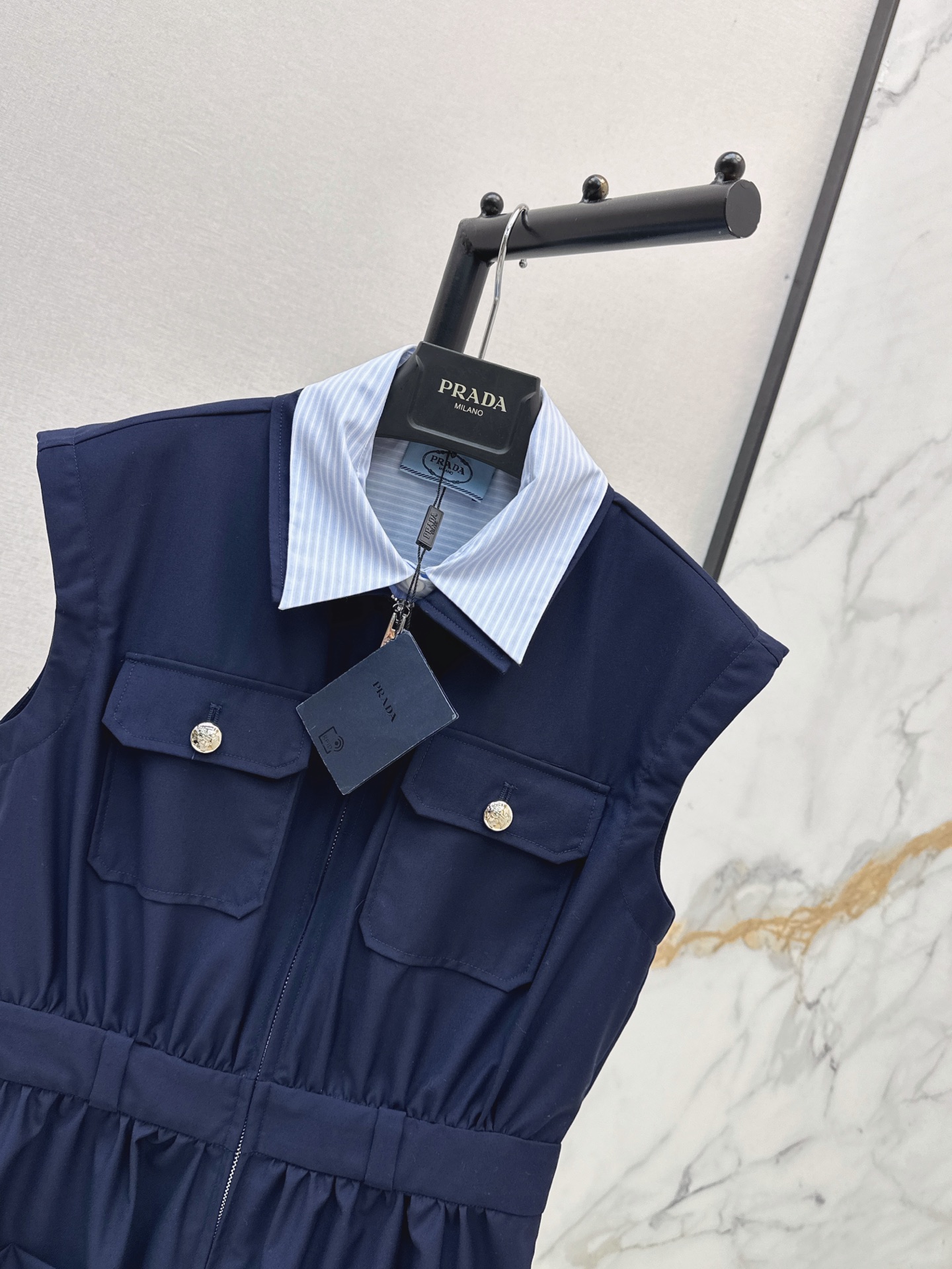 Pra 26ss  sleeveless belted dress