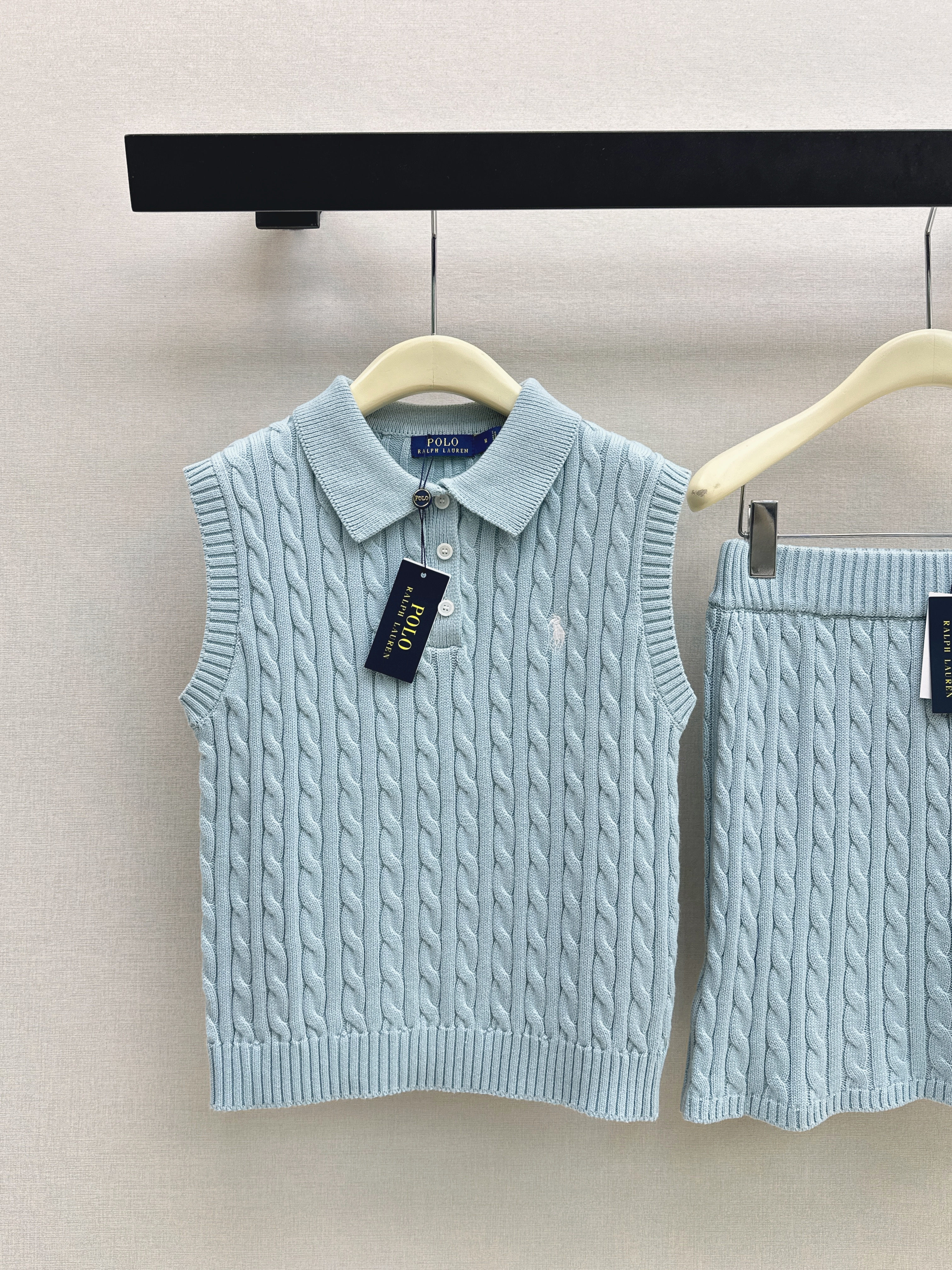 Ralp 26ss polo vest skirt set