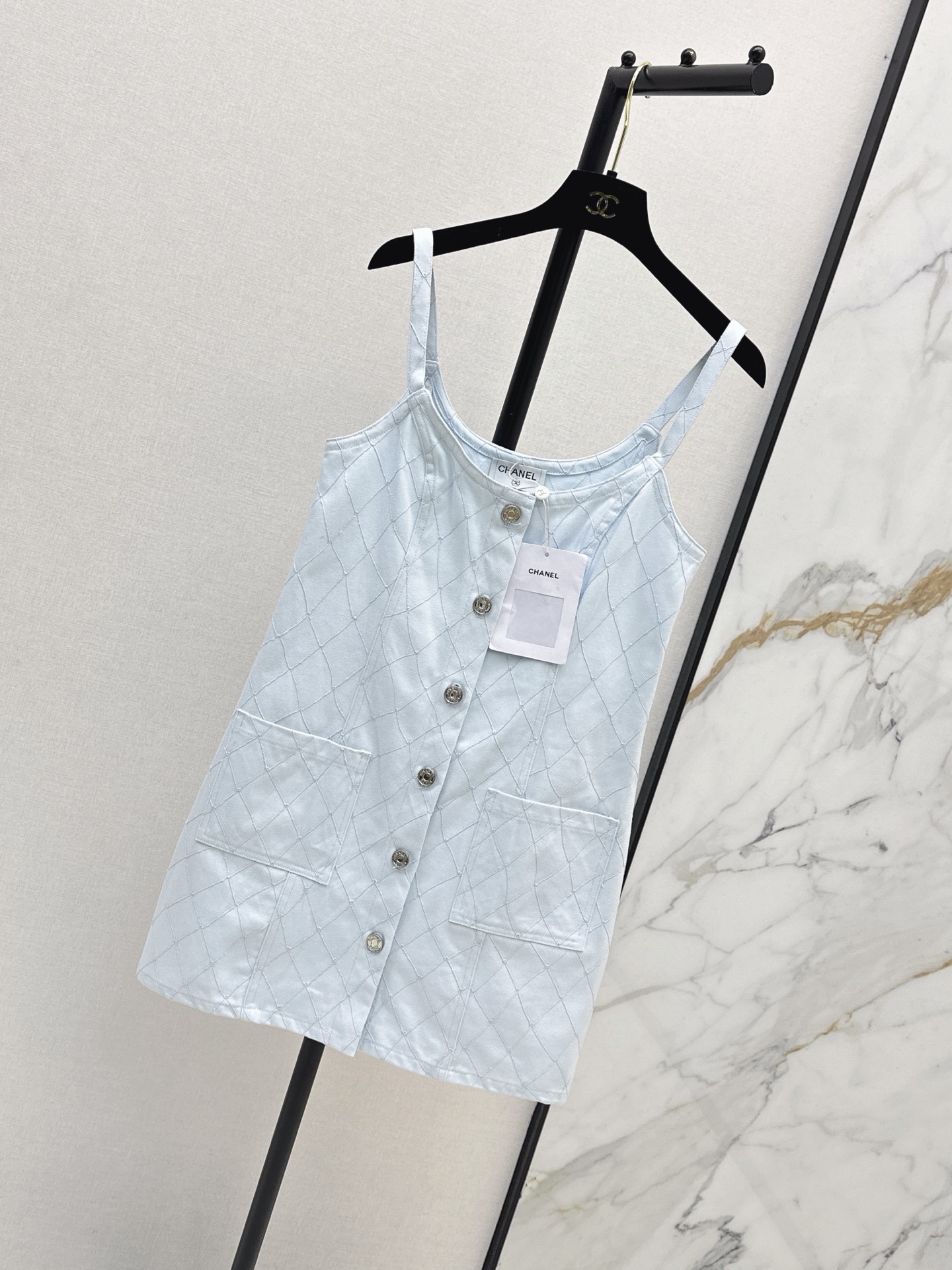 Chan 26ss denim slip dress
