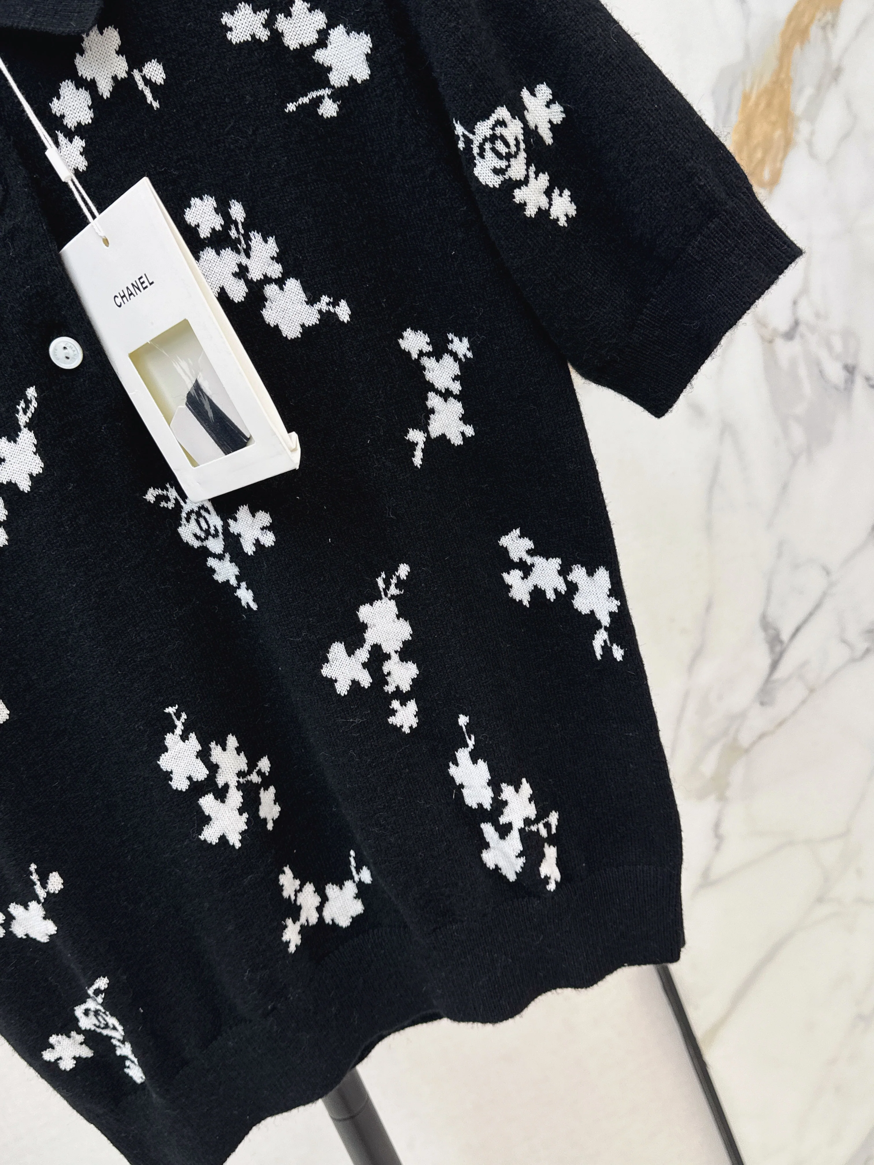 Chan 26ss jacquard knitted sweater