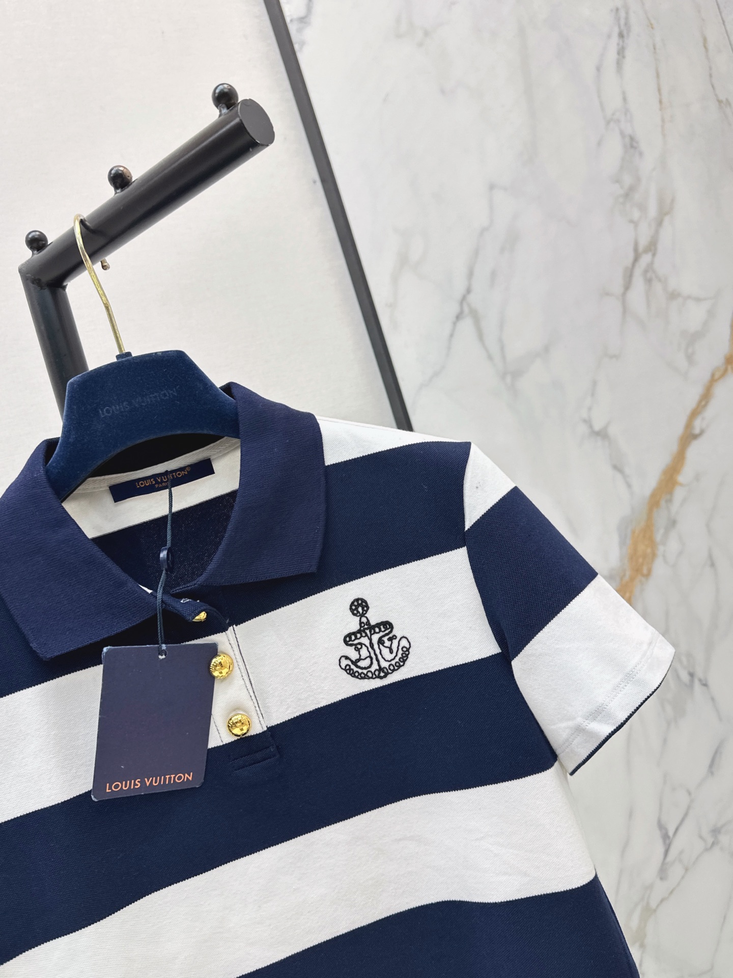 Loui 26ss stripe polo shirt