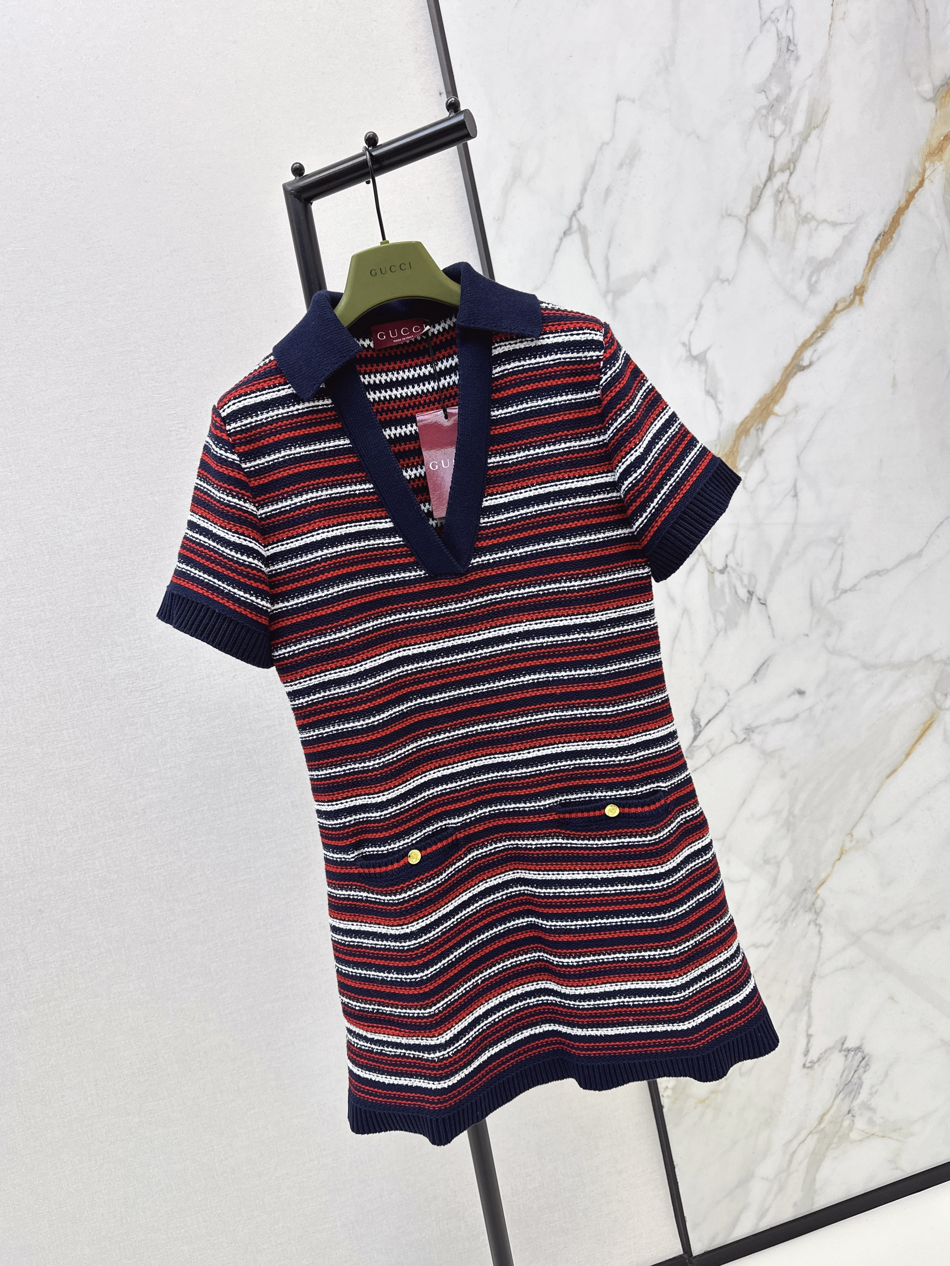 Guc 26ss stripe dress