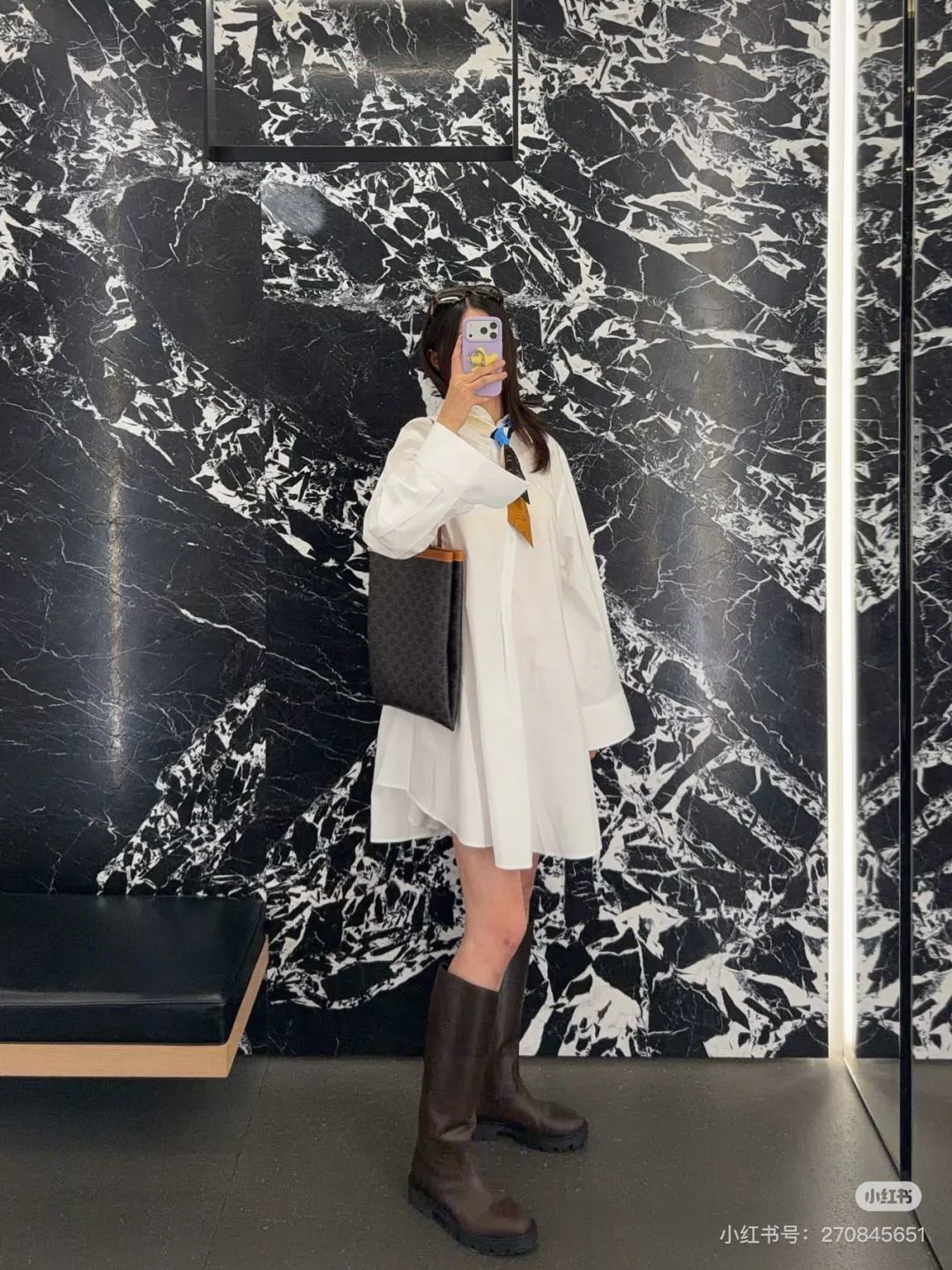 Celi 26ss scarf-detail shirt dress