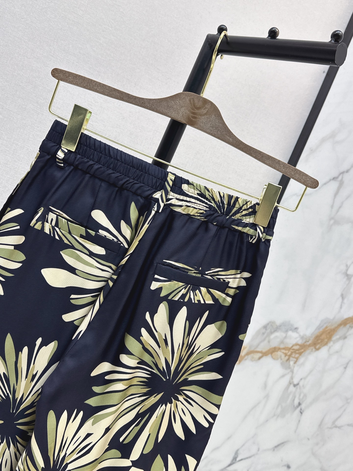 Brun 26ss print silk pants