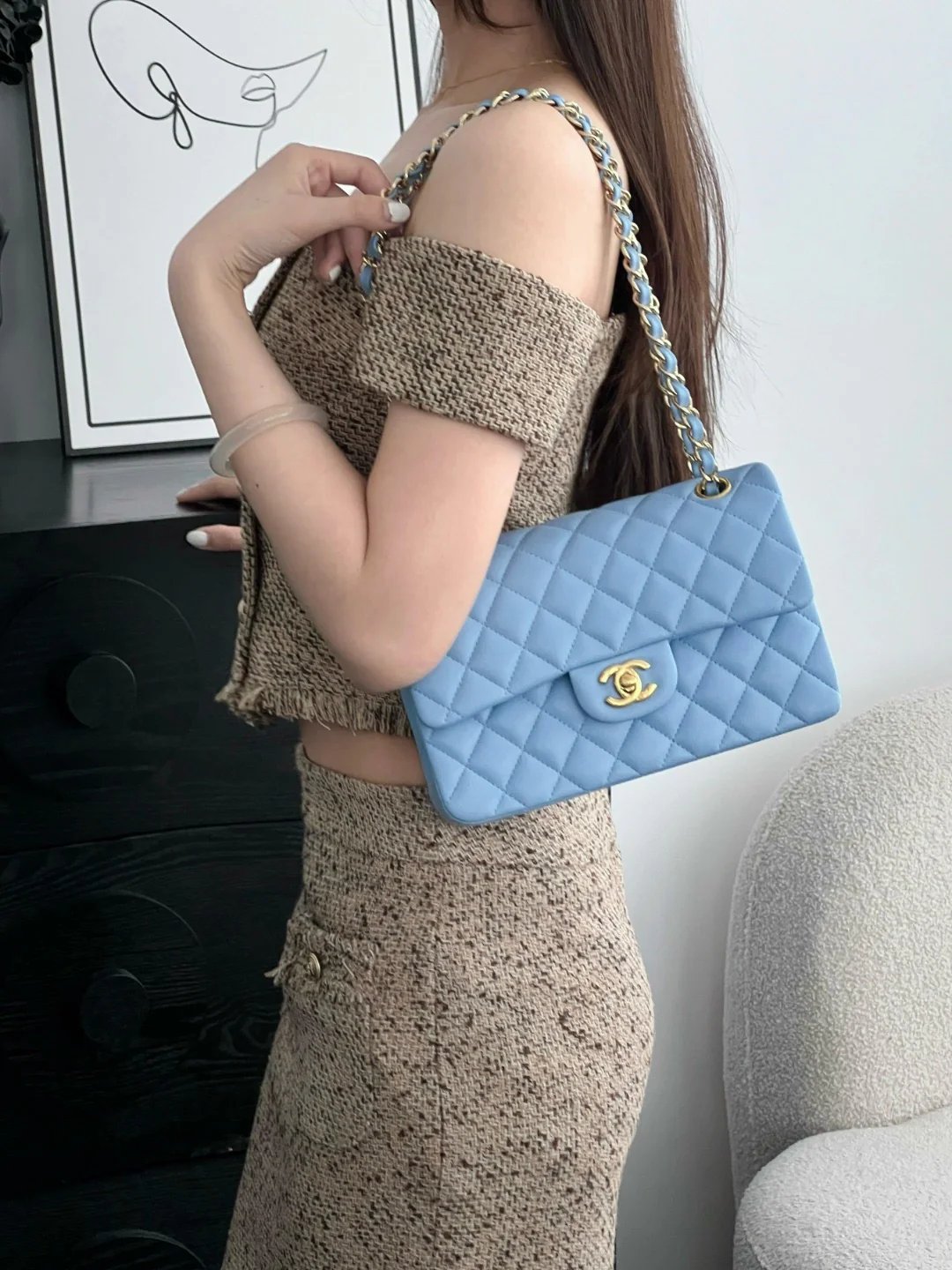 Chan cf23 chain shoulder bag