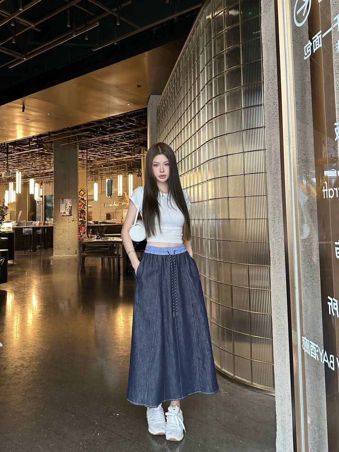 Miu 26ss denim skirt