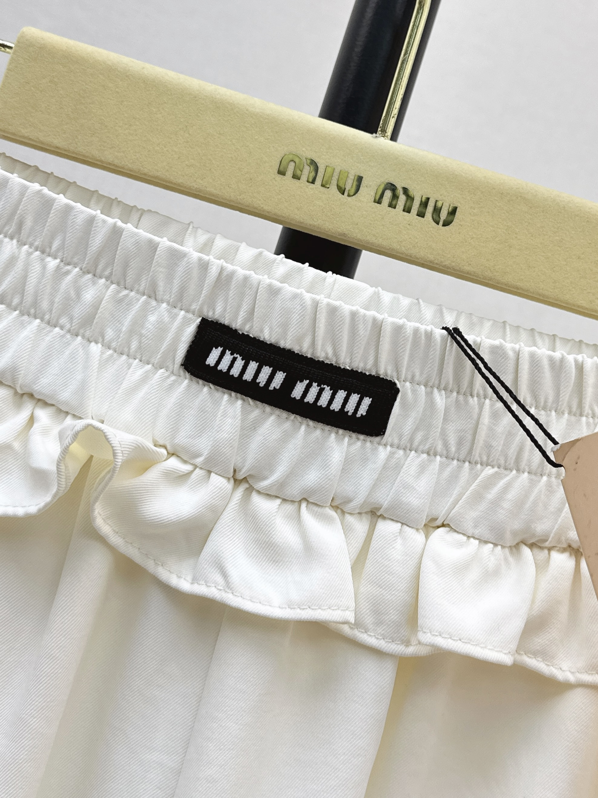 Miu 26SS Elastic-Waist Wide-Leg Pants