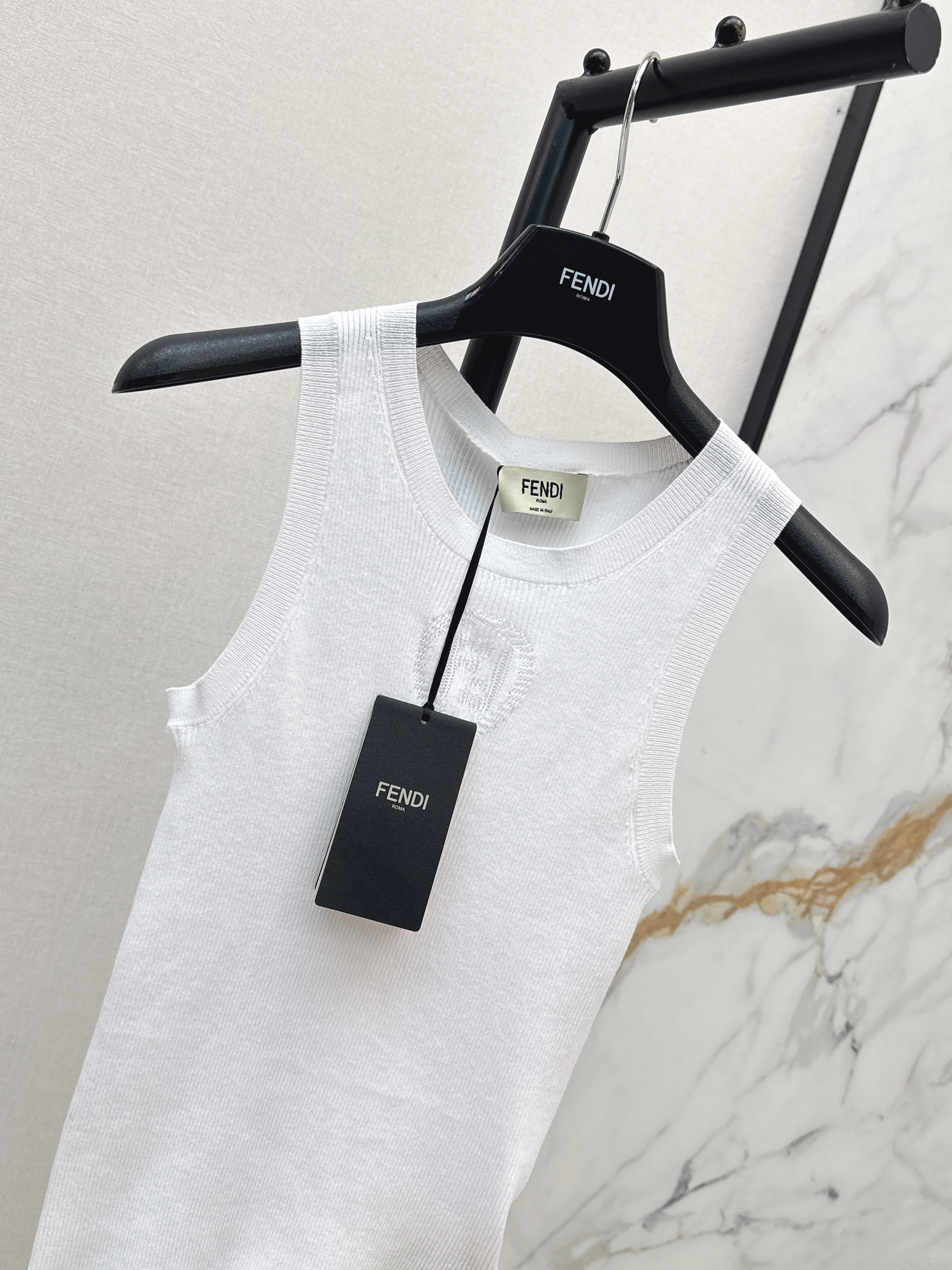 Fend 26ss jacquard knit vest