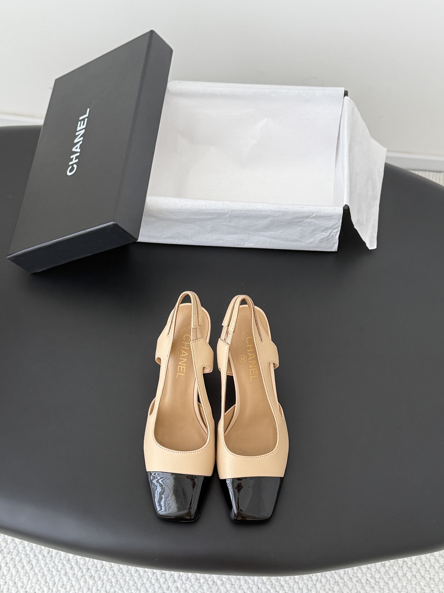 Chan 26K slingback heel mary janes