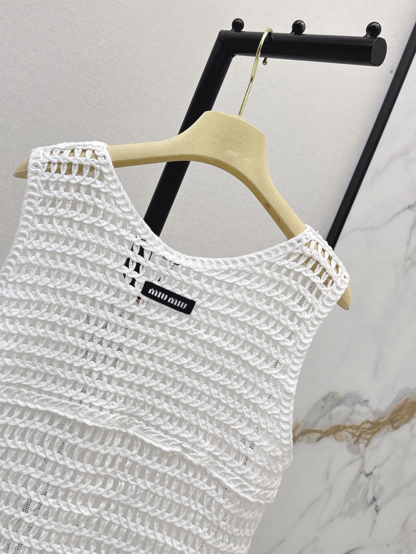 Miu 26ss crochet vest