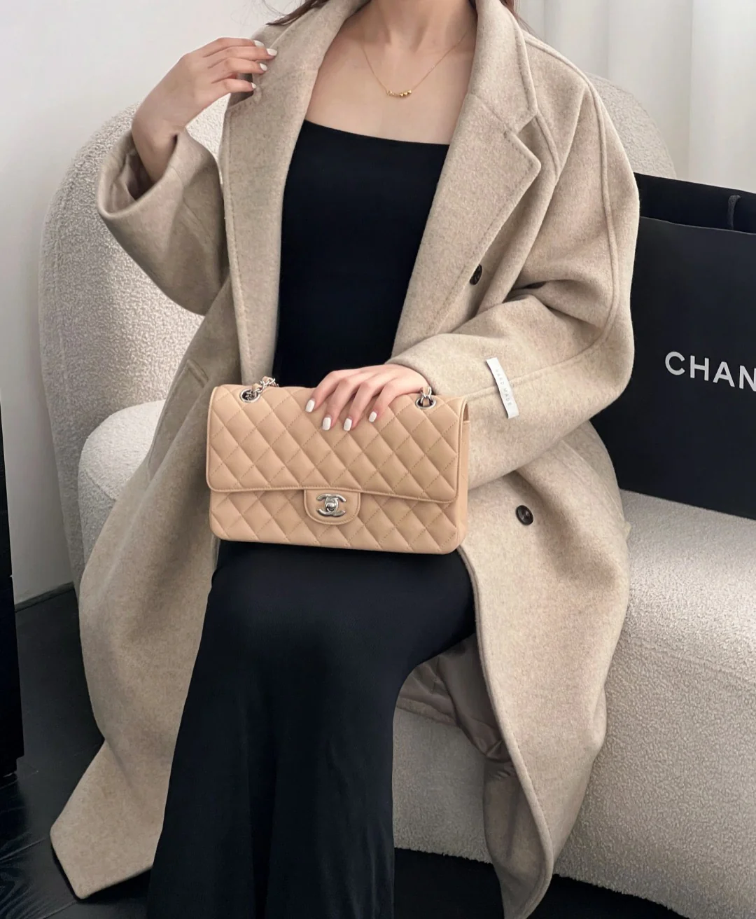 Chan cf25 chain shoulder bag