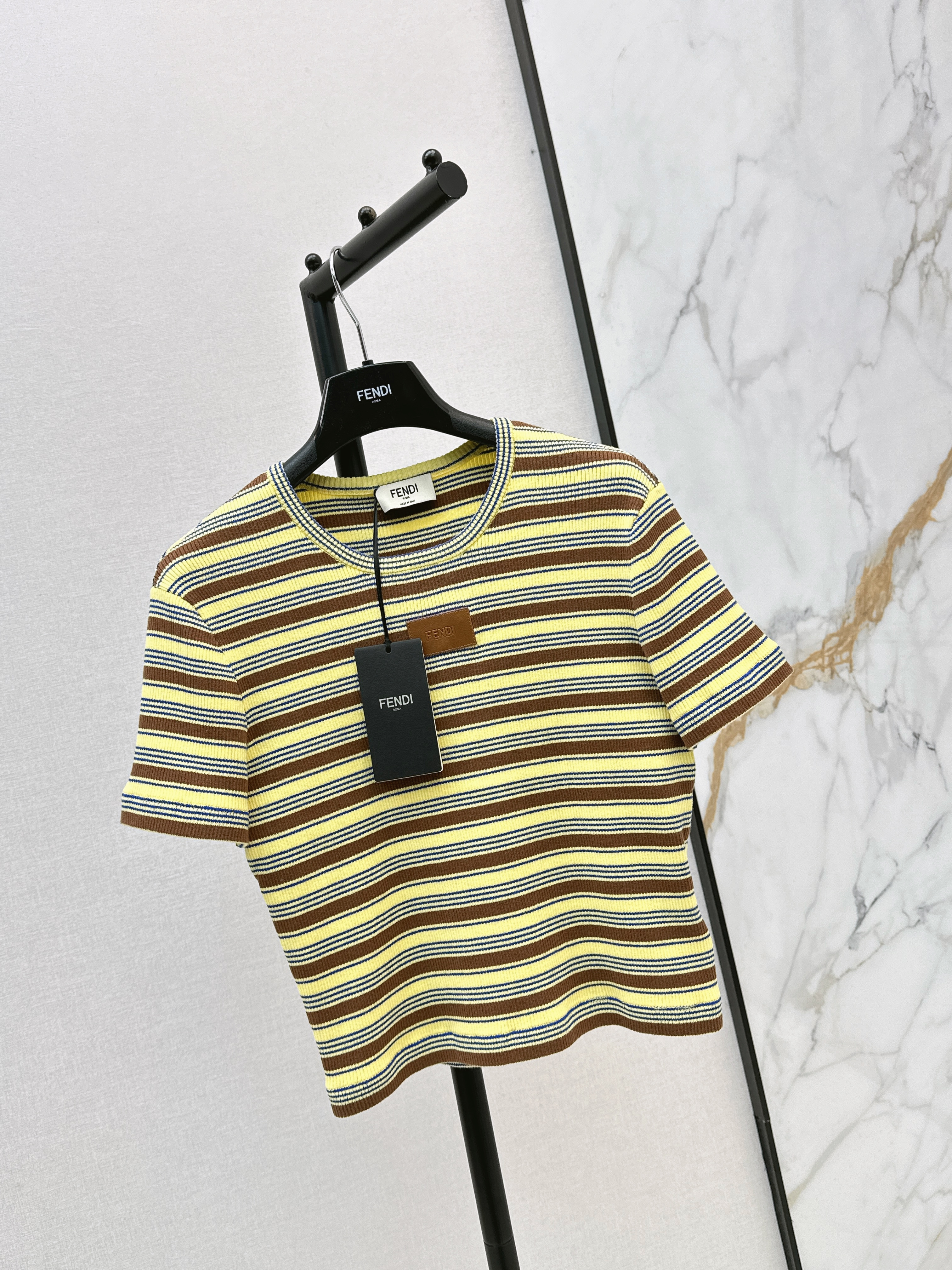Fend 26ss stripe t-shirt