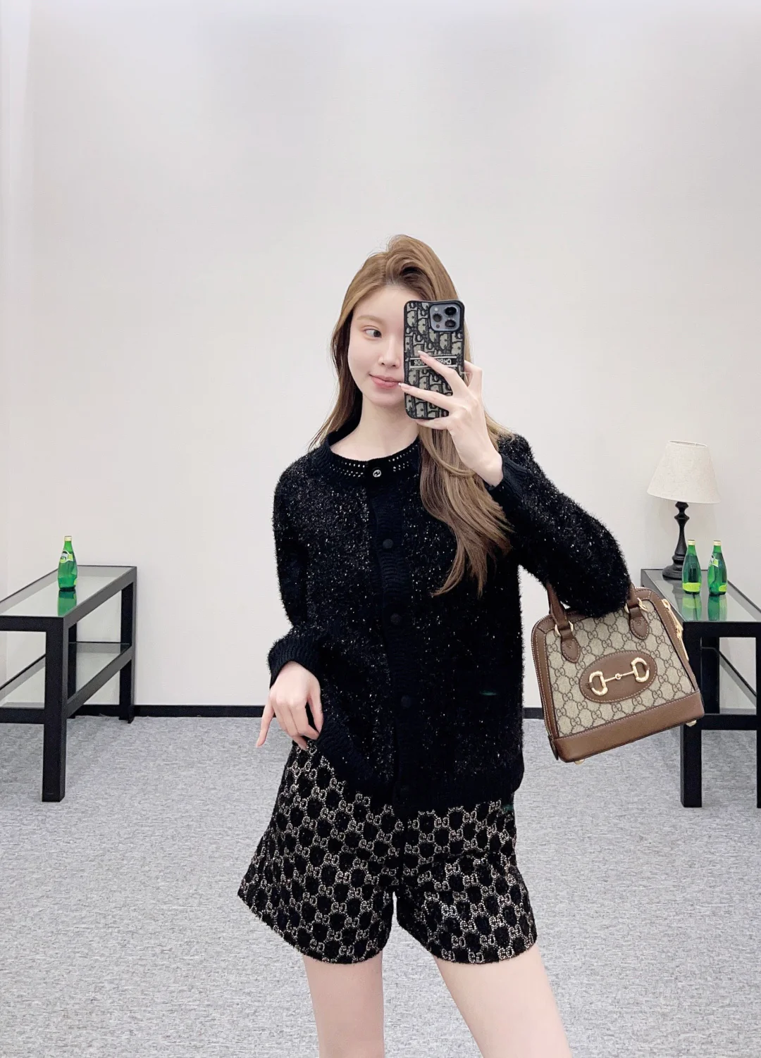 Gucc 26ss bling knit cardigan