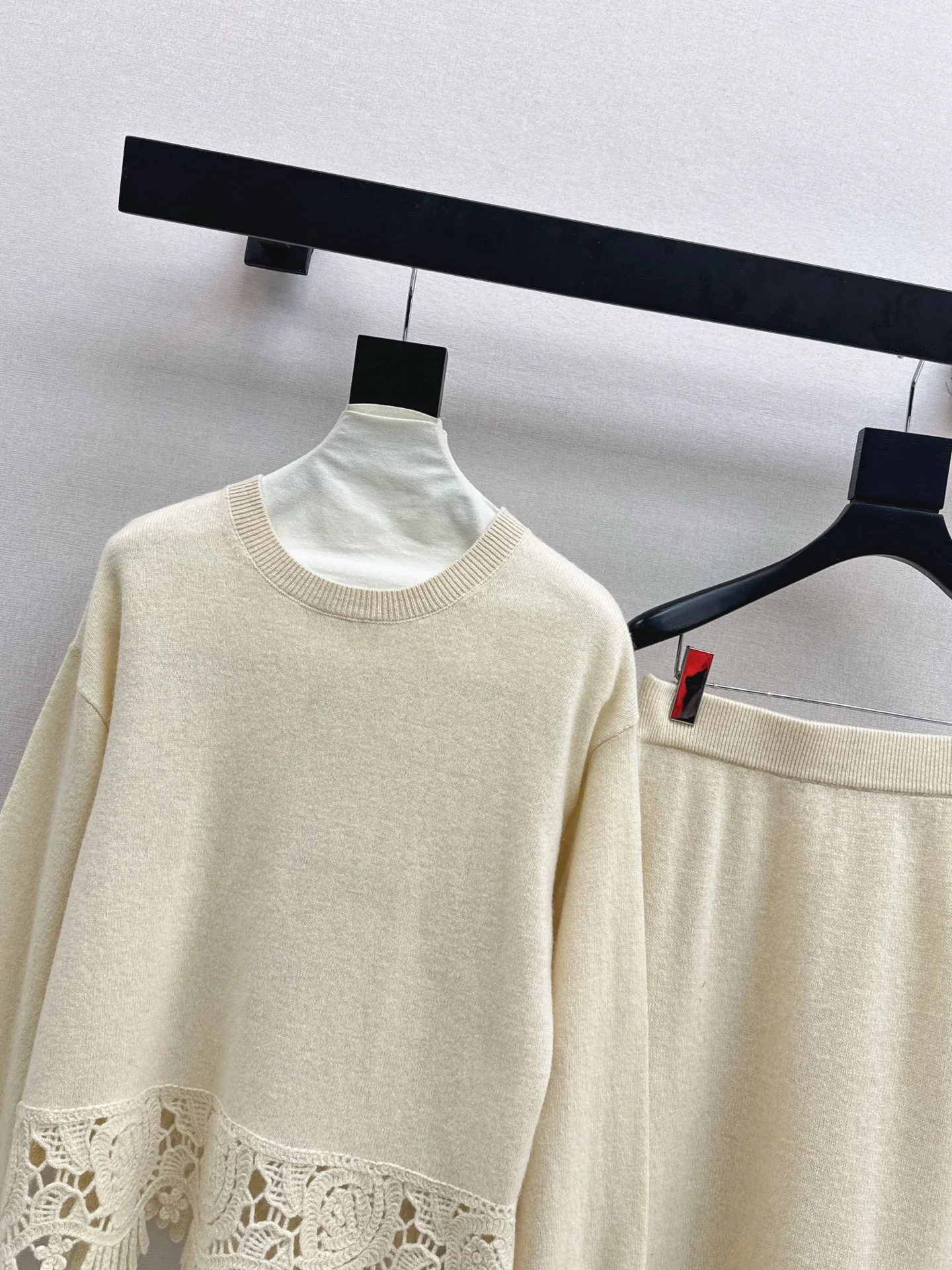 Miu 25fw knit bow sweater+pants outfit sets