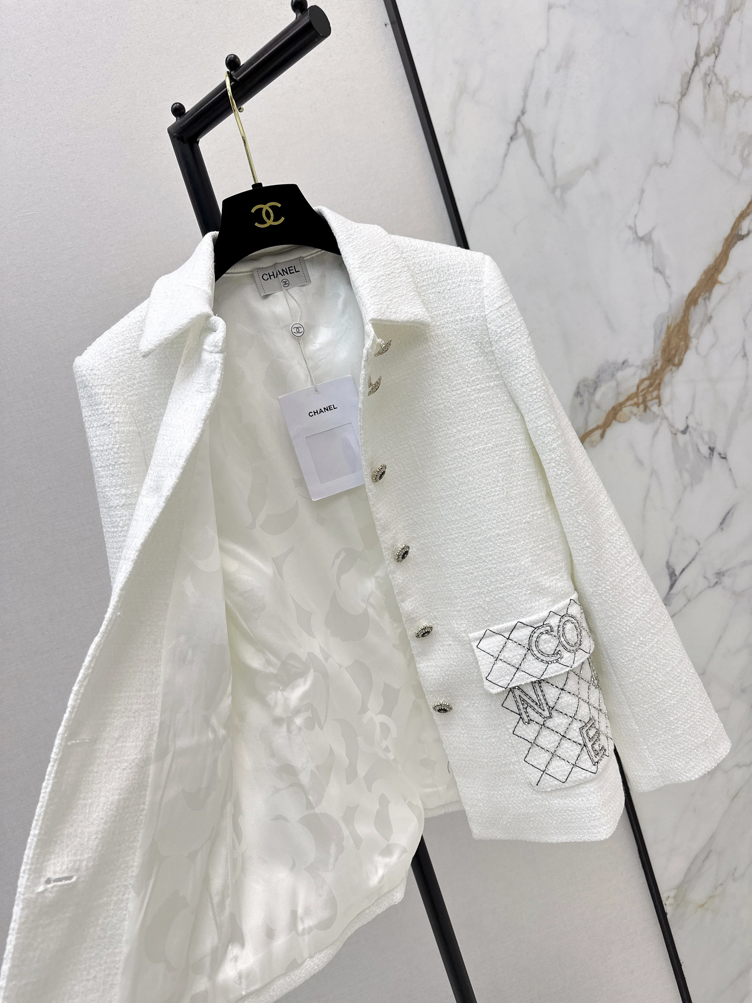 Chan 26ss tweed woven jacket