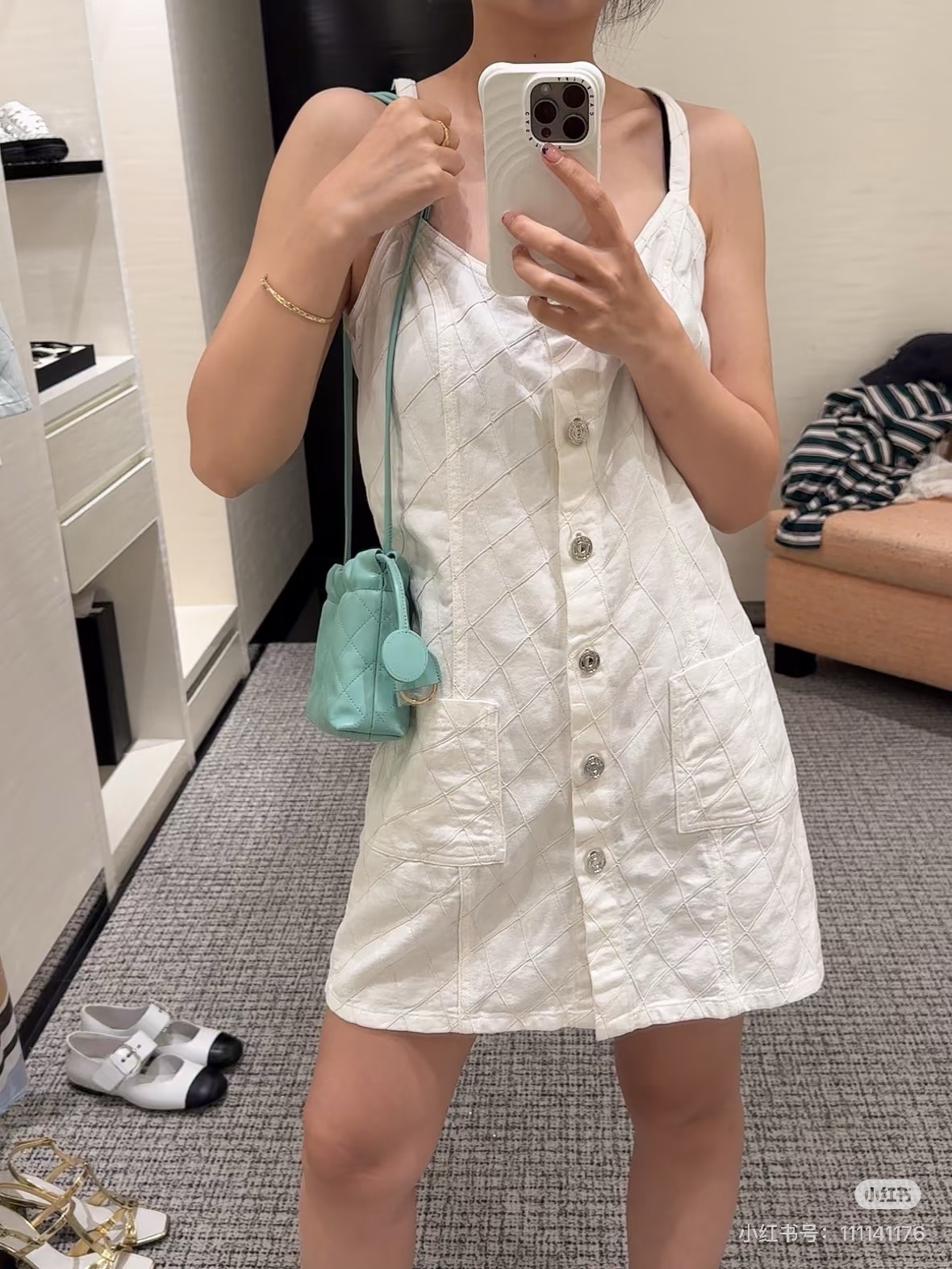 Chan 26ss denim slip dress