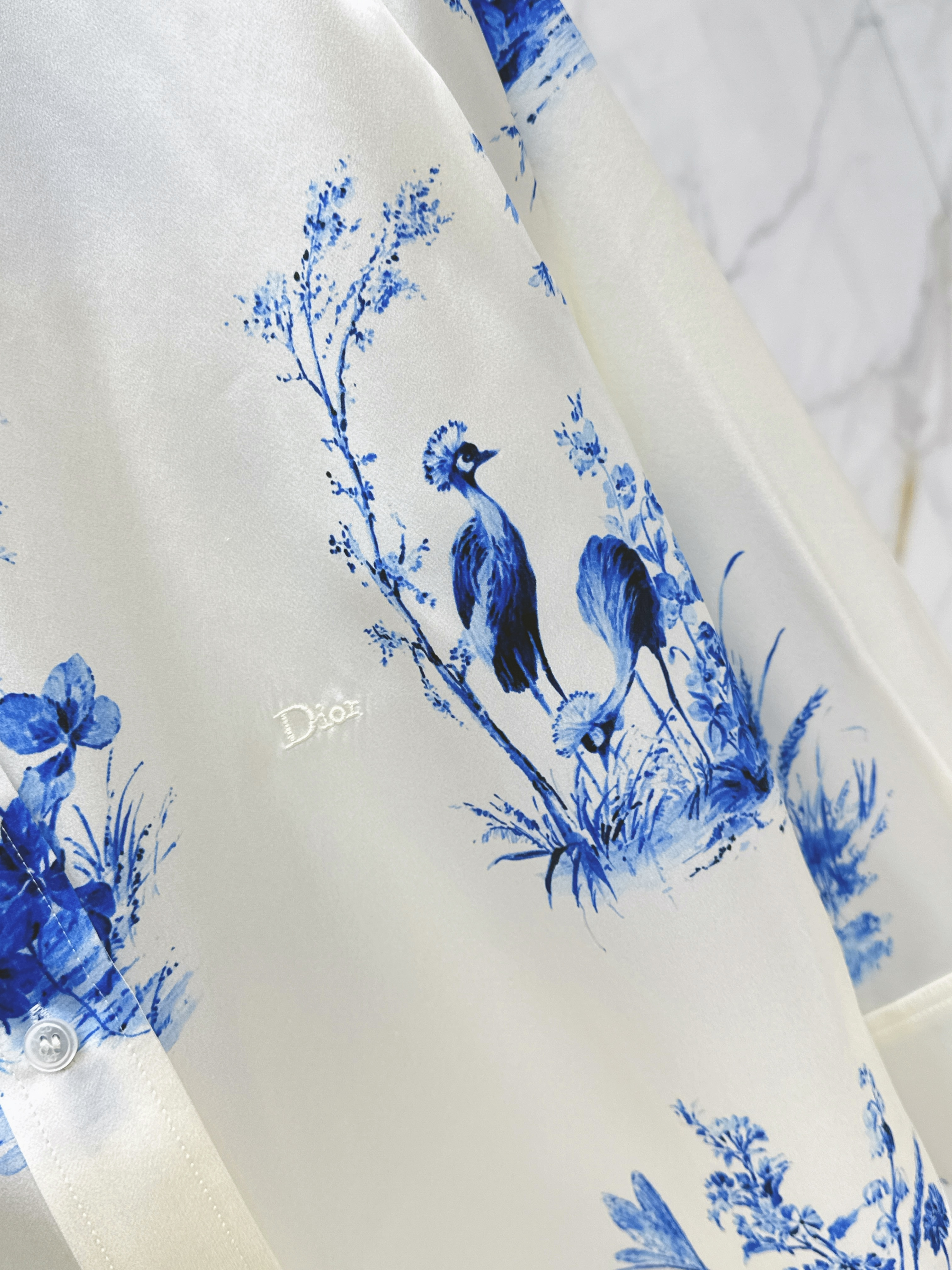 CD 26ss print silk shirt