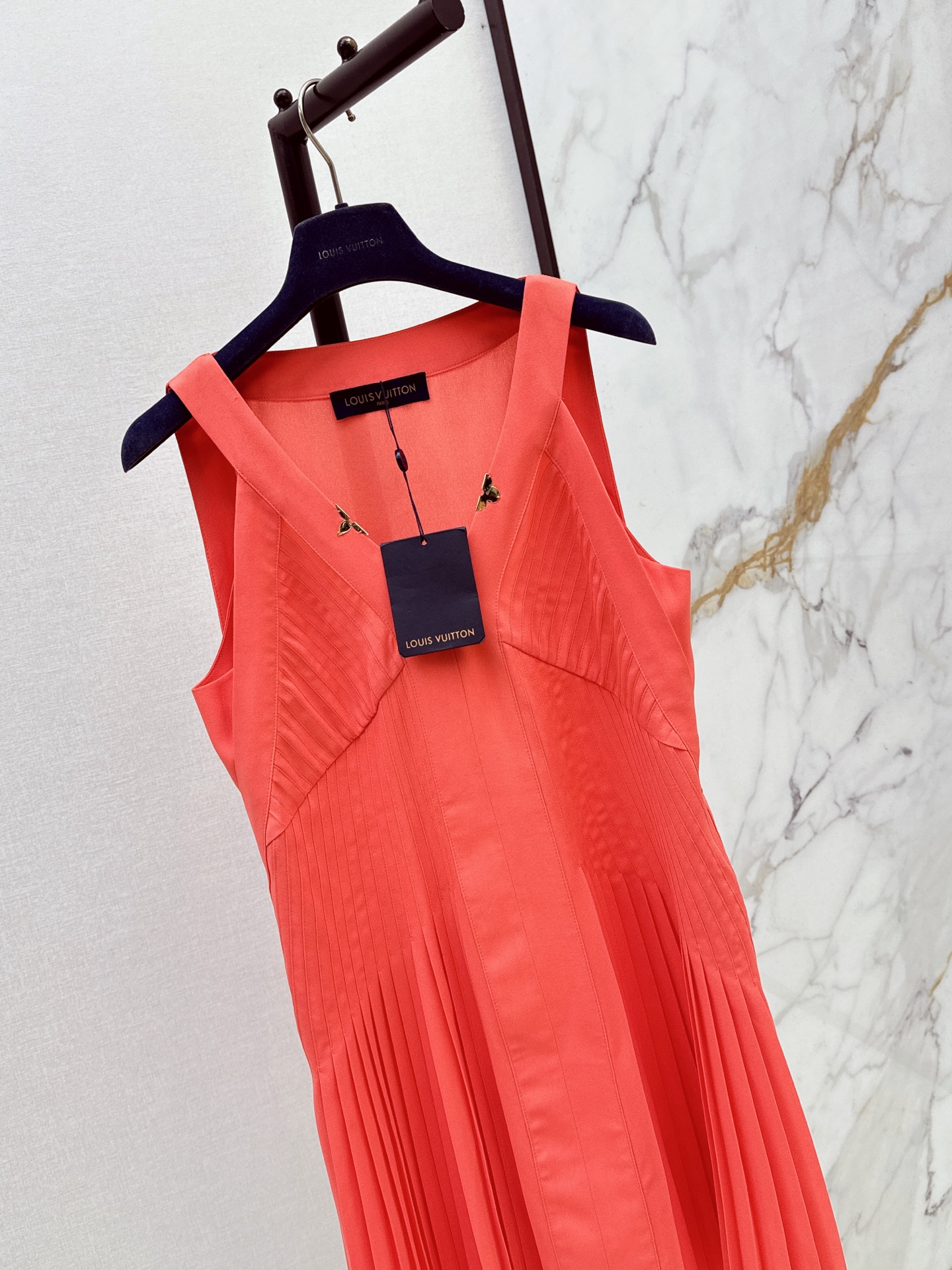 Loui 26ss pleated vest dress