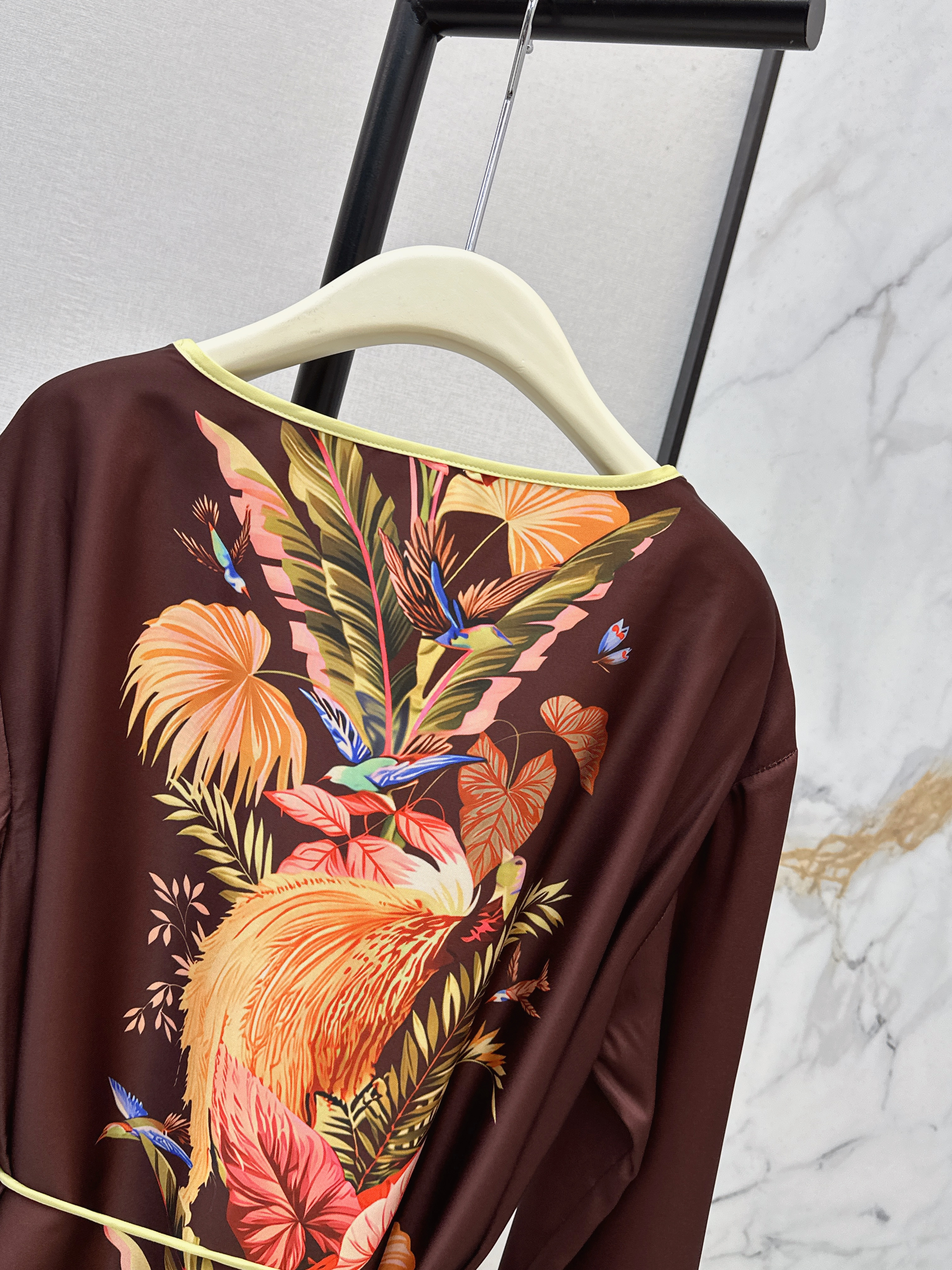 Guc 26ss print silk dress