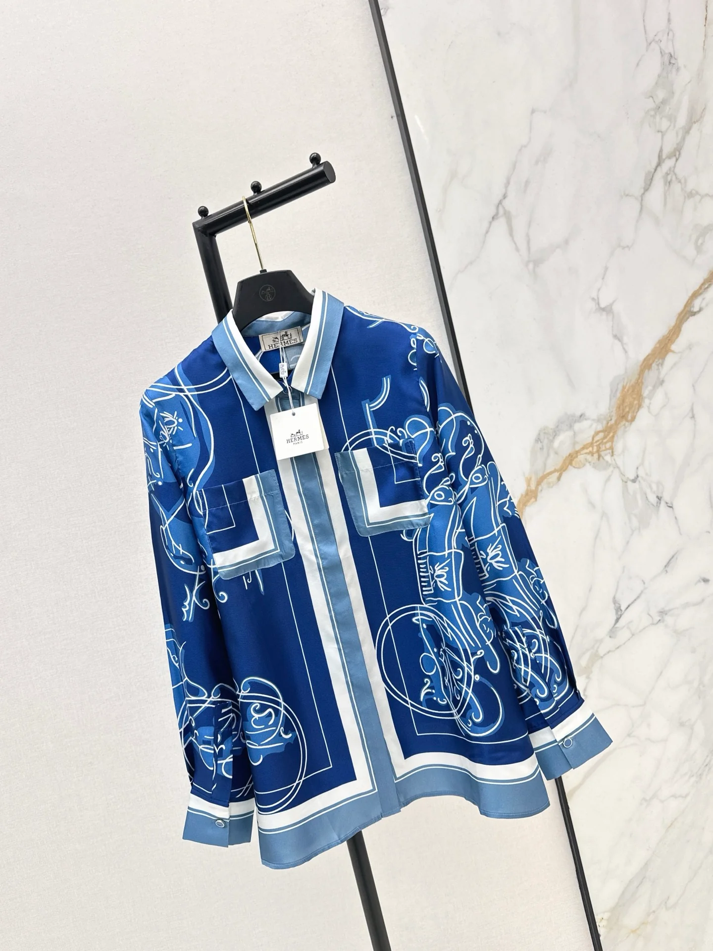 Herm 26ss print silk shirts