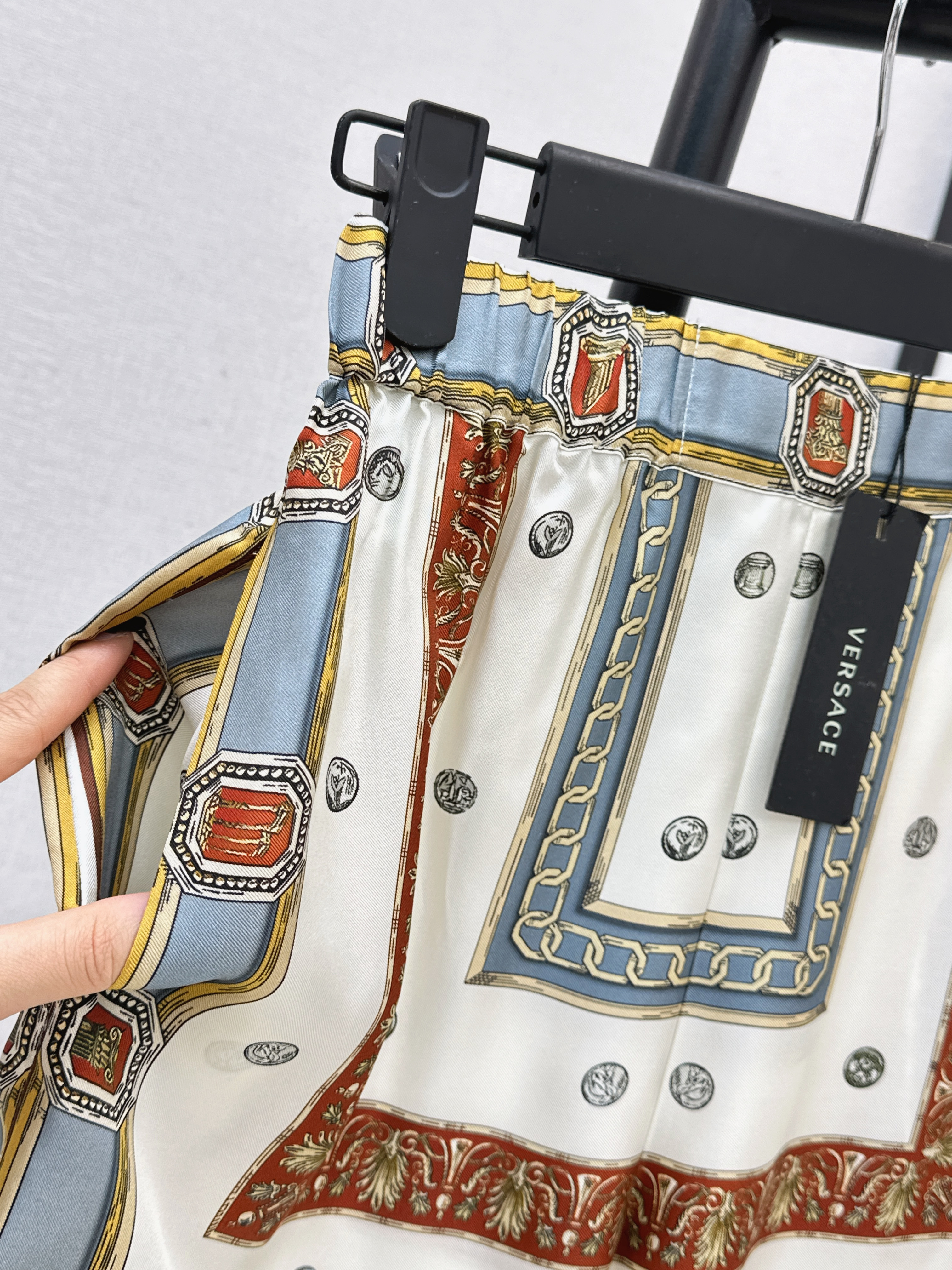 Ver 26ss print silk pants