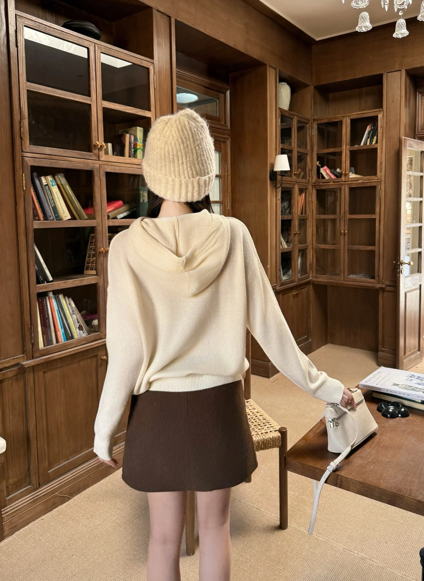 Max 26ss rhinestone hooded sweater