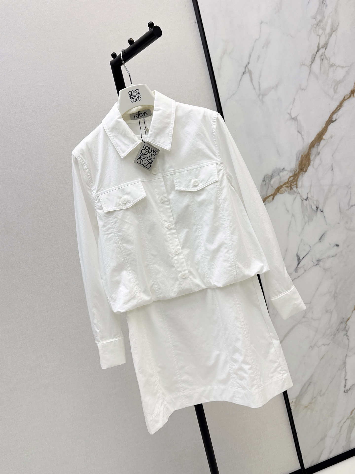Loe 26ss 2in1 shirt dress