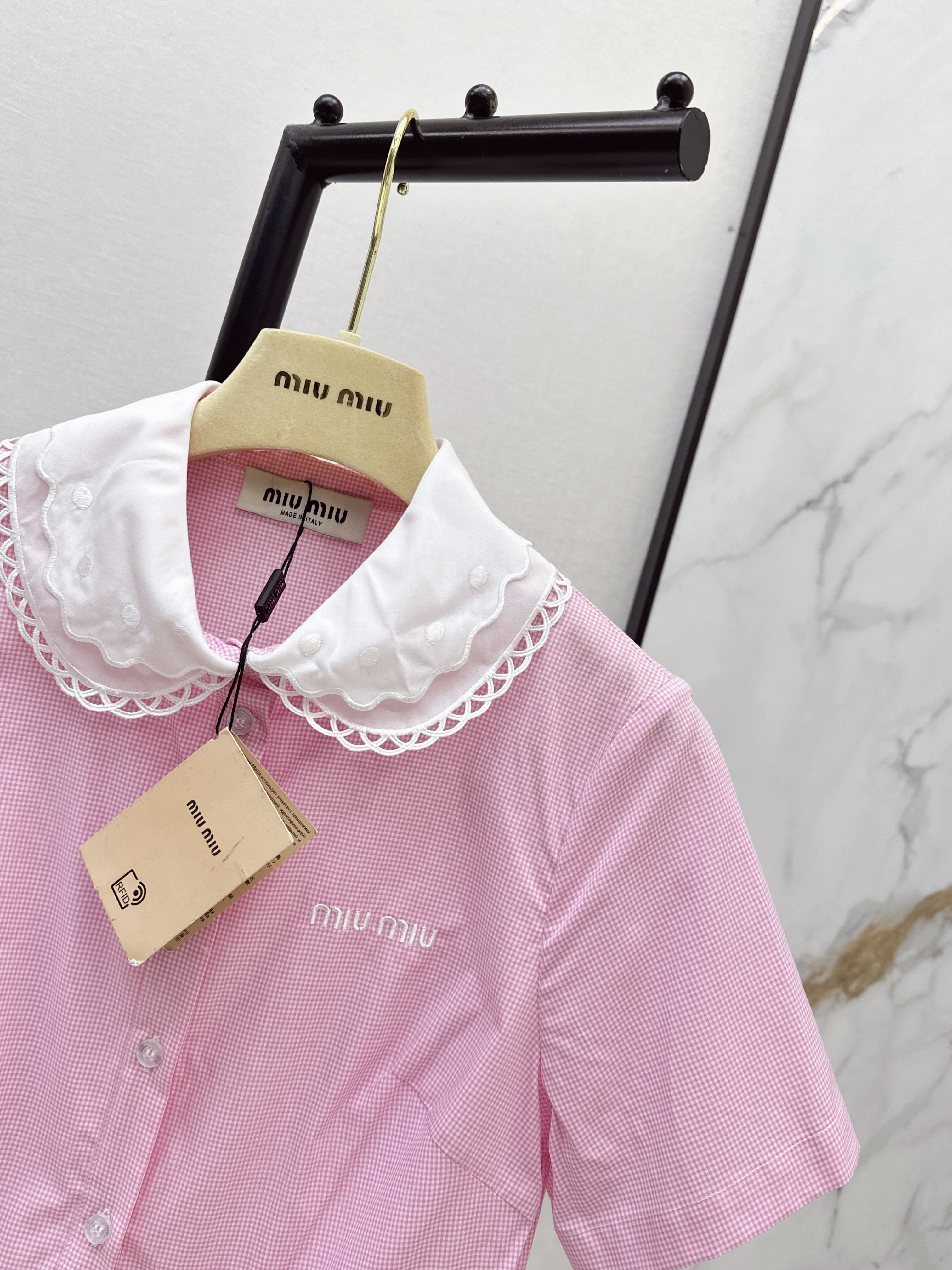 Miu 26ss peter pan collar dress