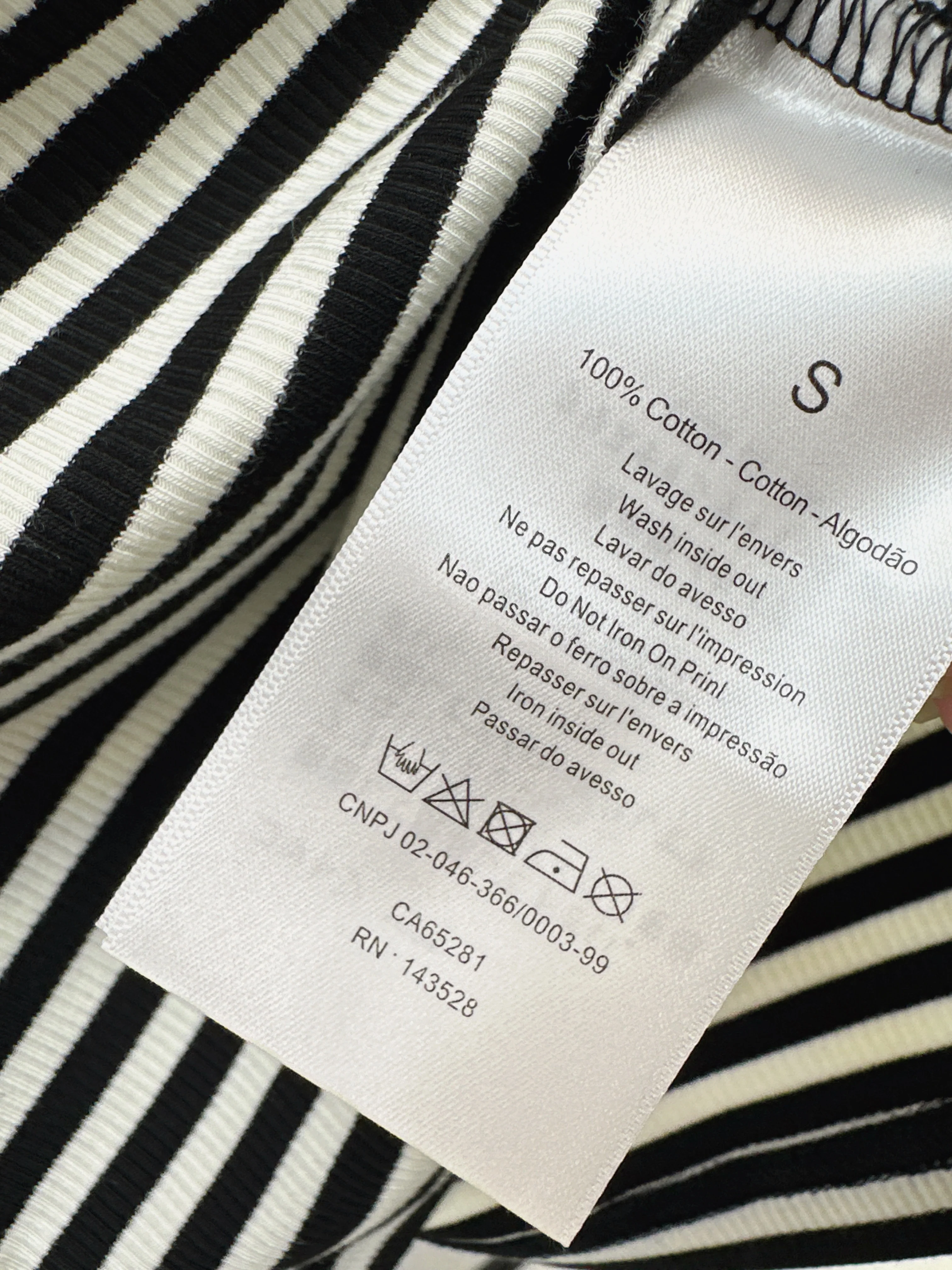 Chan 26ss stripe beading t-shirts