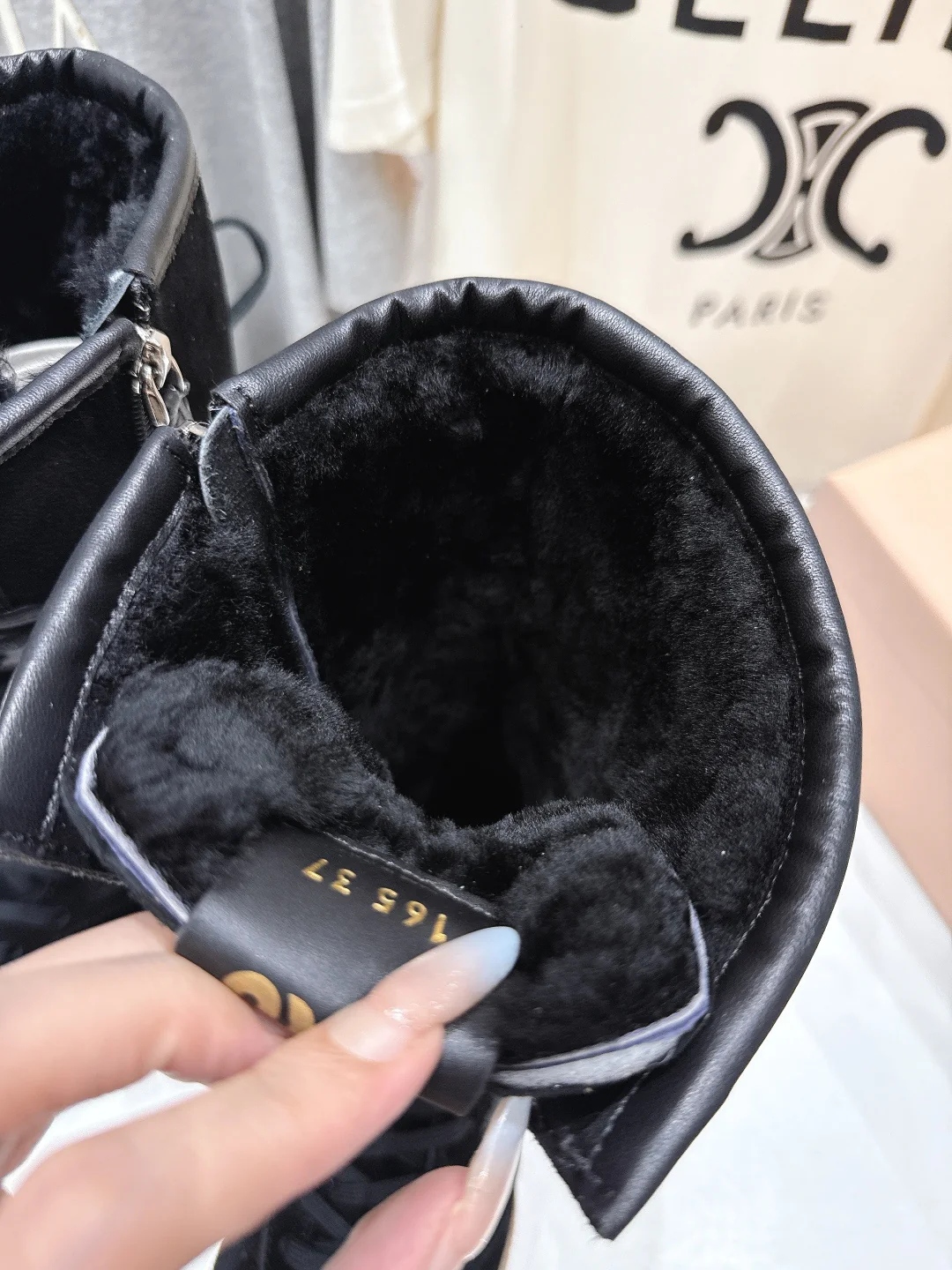 Miu fleece-lined lace-up boots