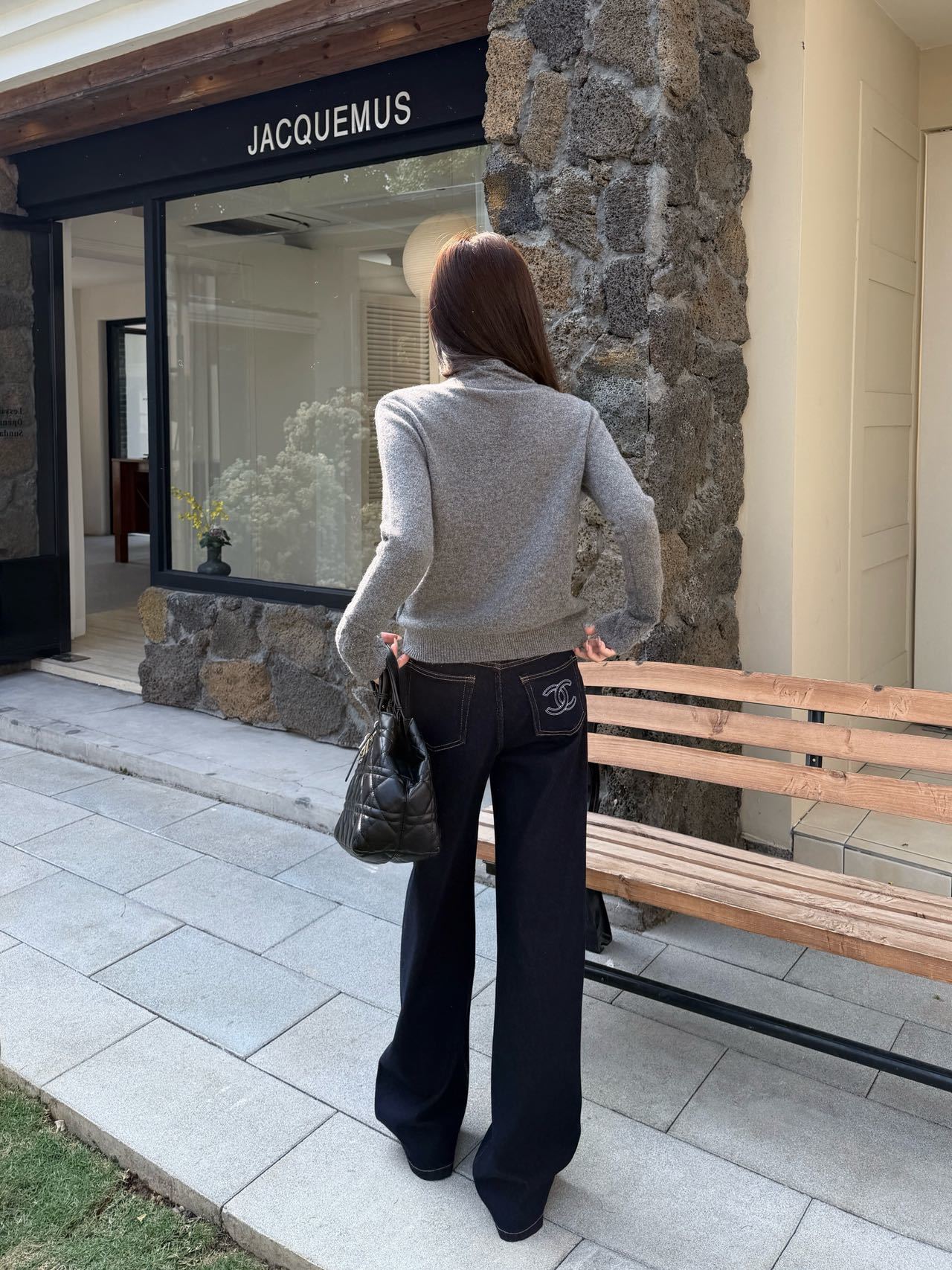 Chol 26ss high neck cardigan