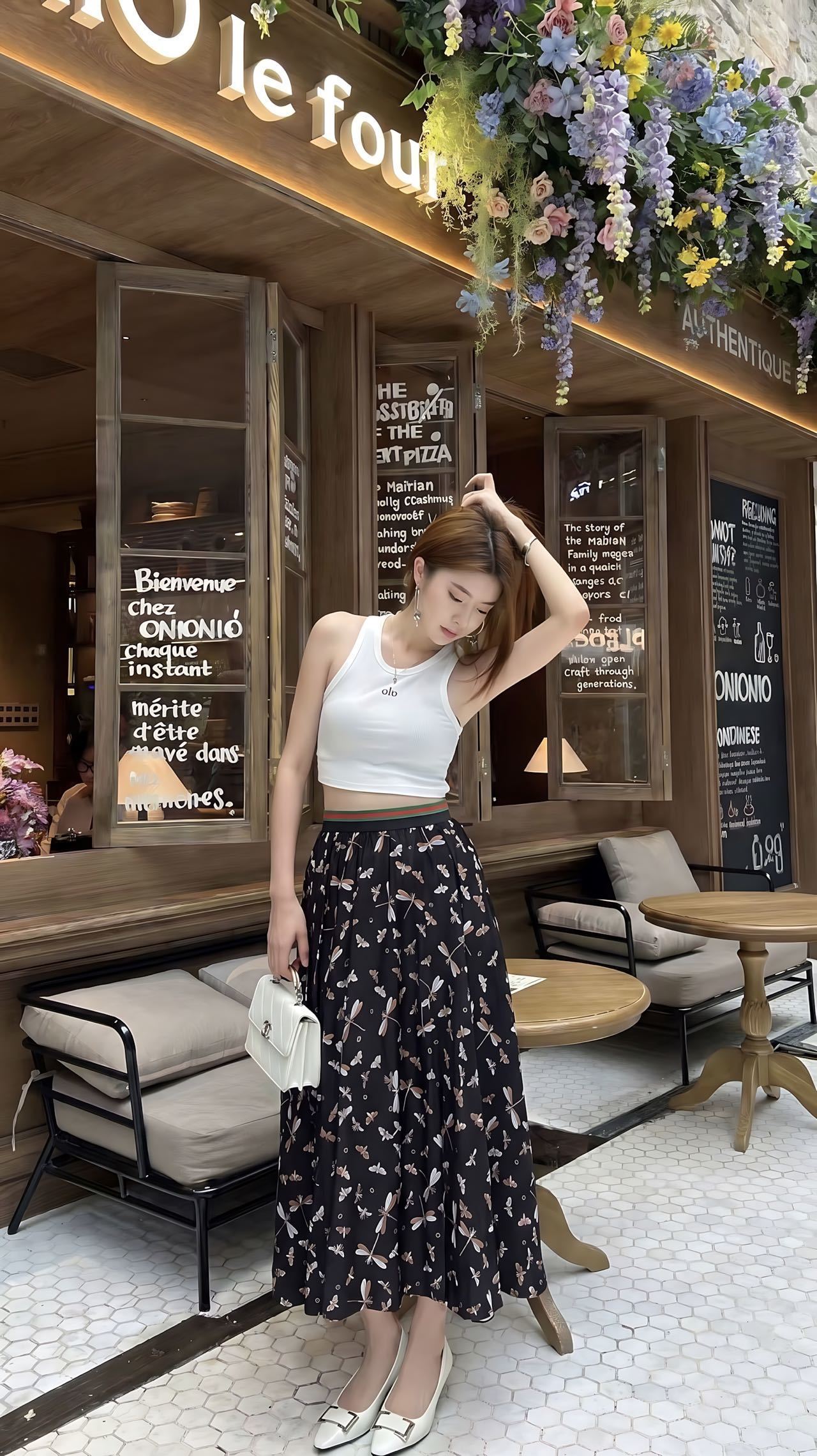 Guc 26ss print skirt