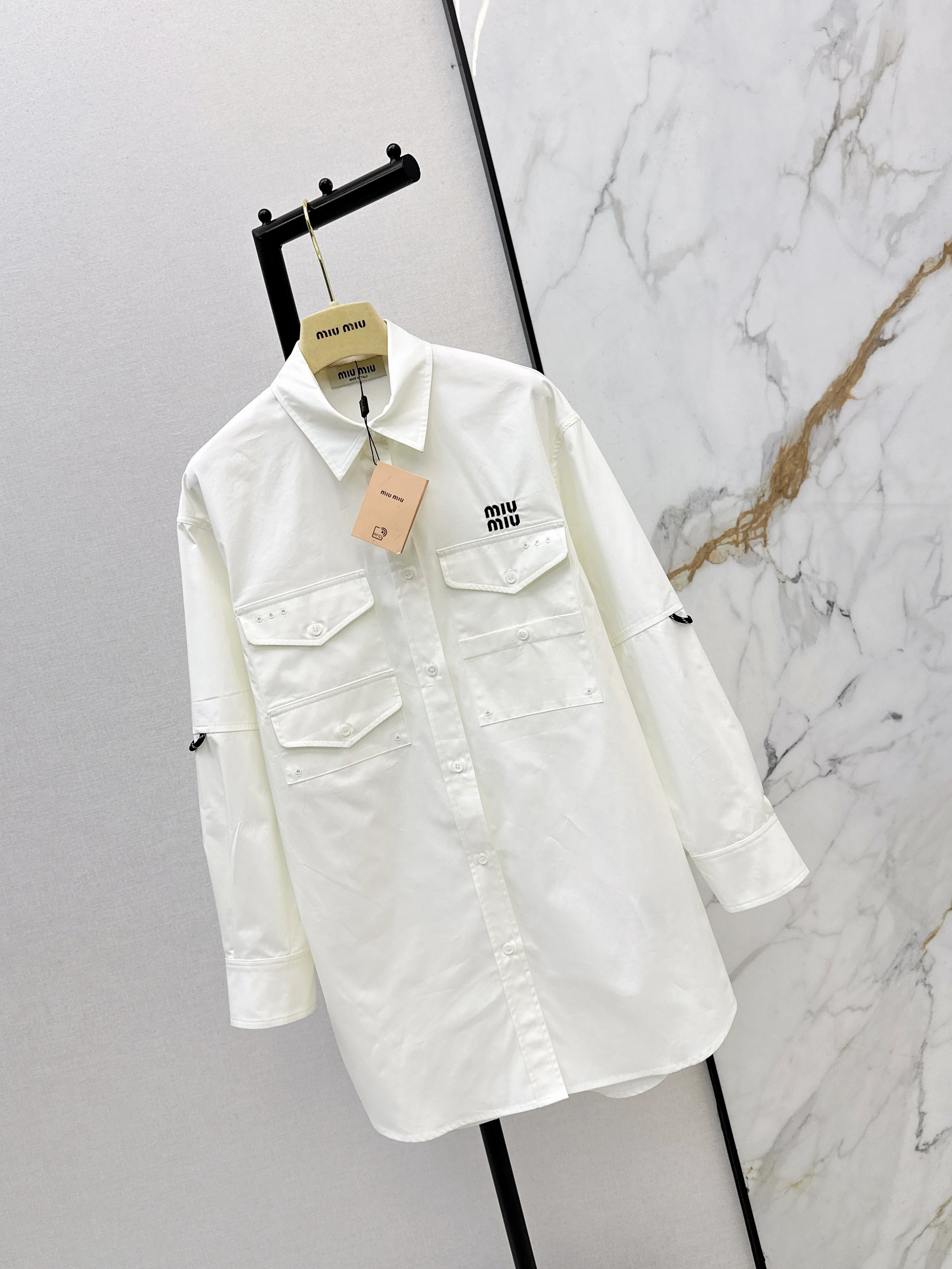 Miu 26ss embroidery shirts dress